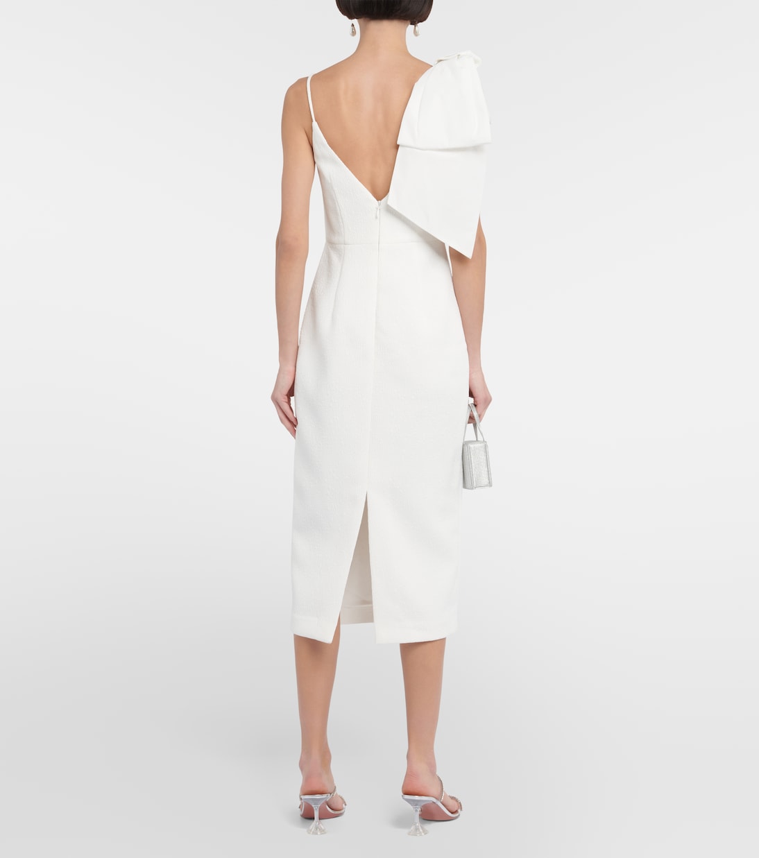 Bow-trimmed crêpe midi dress | Rebecca Vallance
