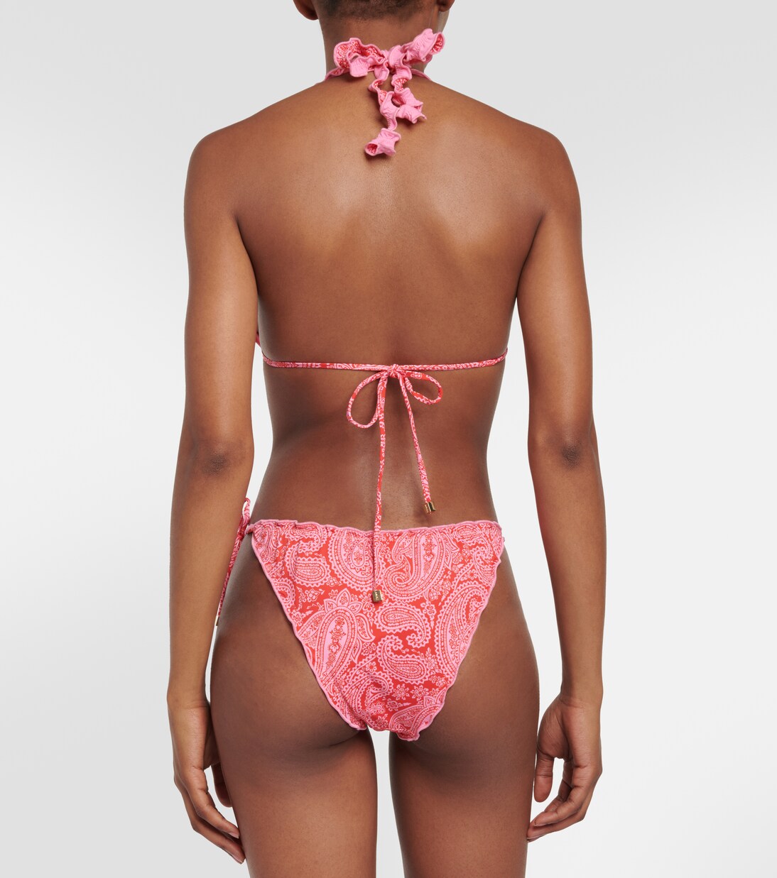 Tangier reversible ruffle triangle bikini top | Heidi Klein
