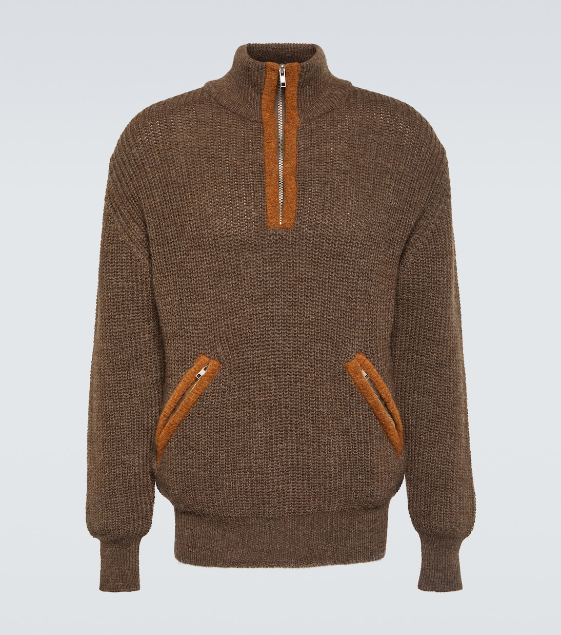Pullover Bokasafn in misto lana con zip | Ranra