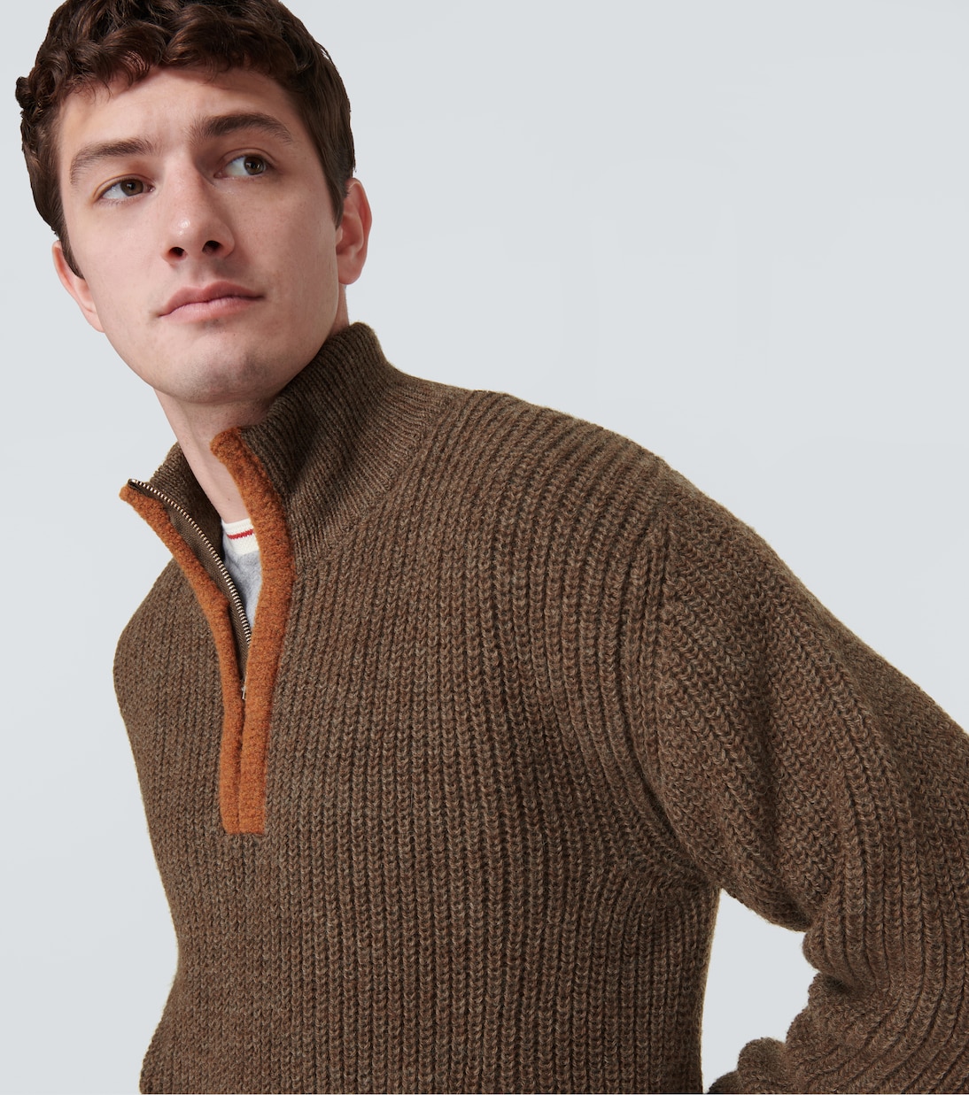 Pullover Bokasafn in misto lana con zip | Ranra