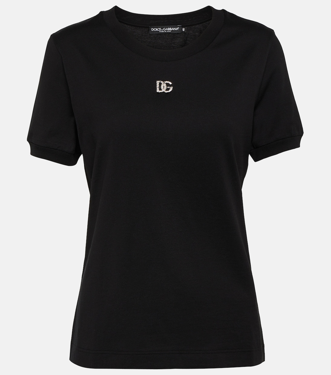 Camiseta en jersey de algodón adornada | Dolce&Gabbana