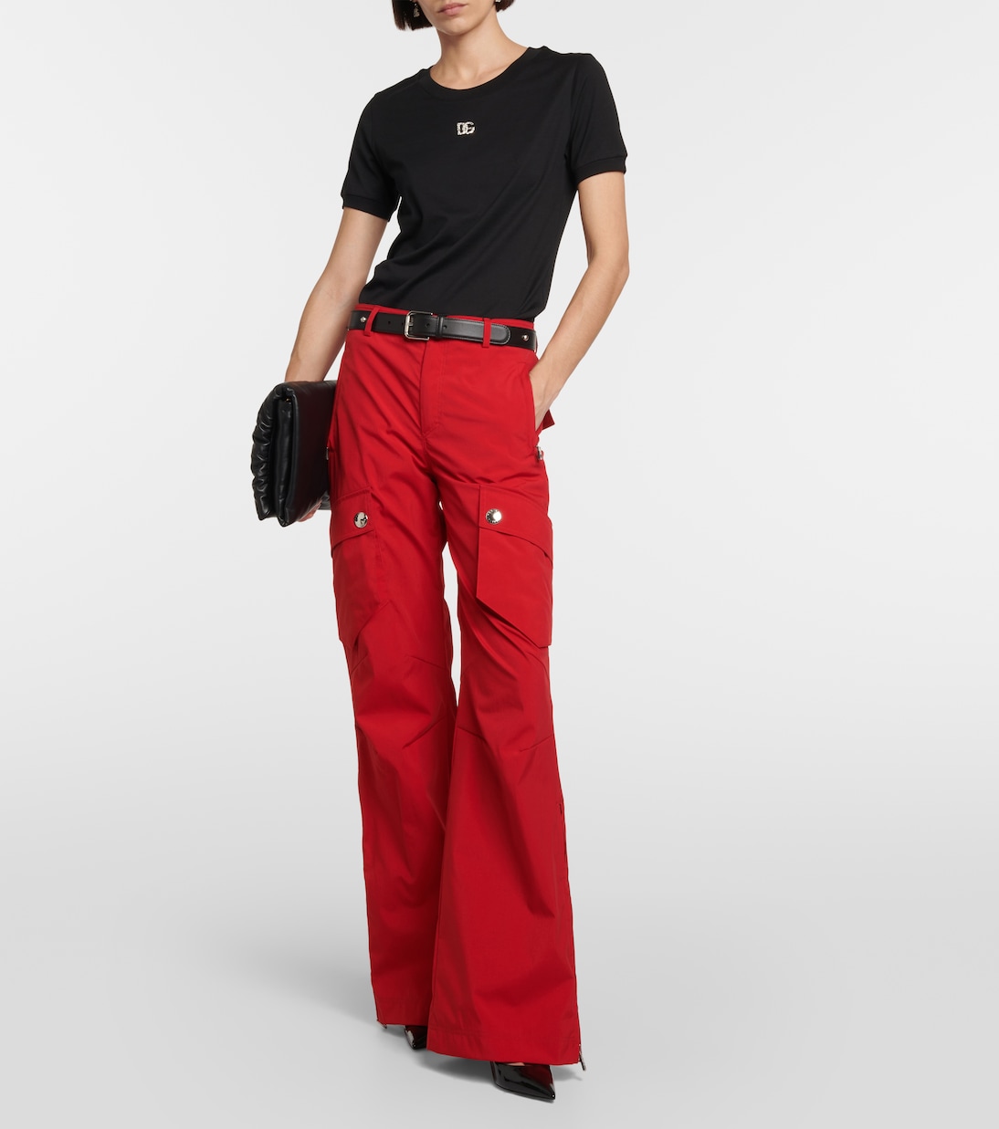Camiseta en jersey de algodón adornada | Dolce&Gabbana