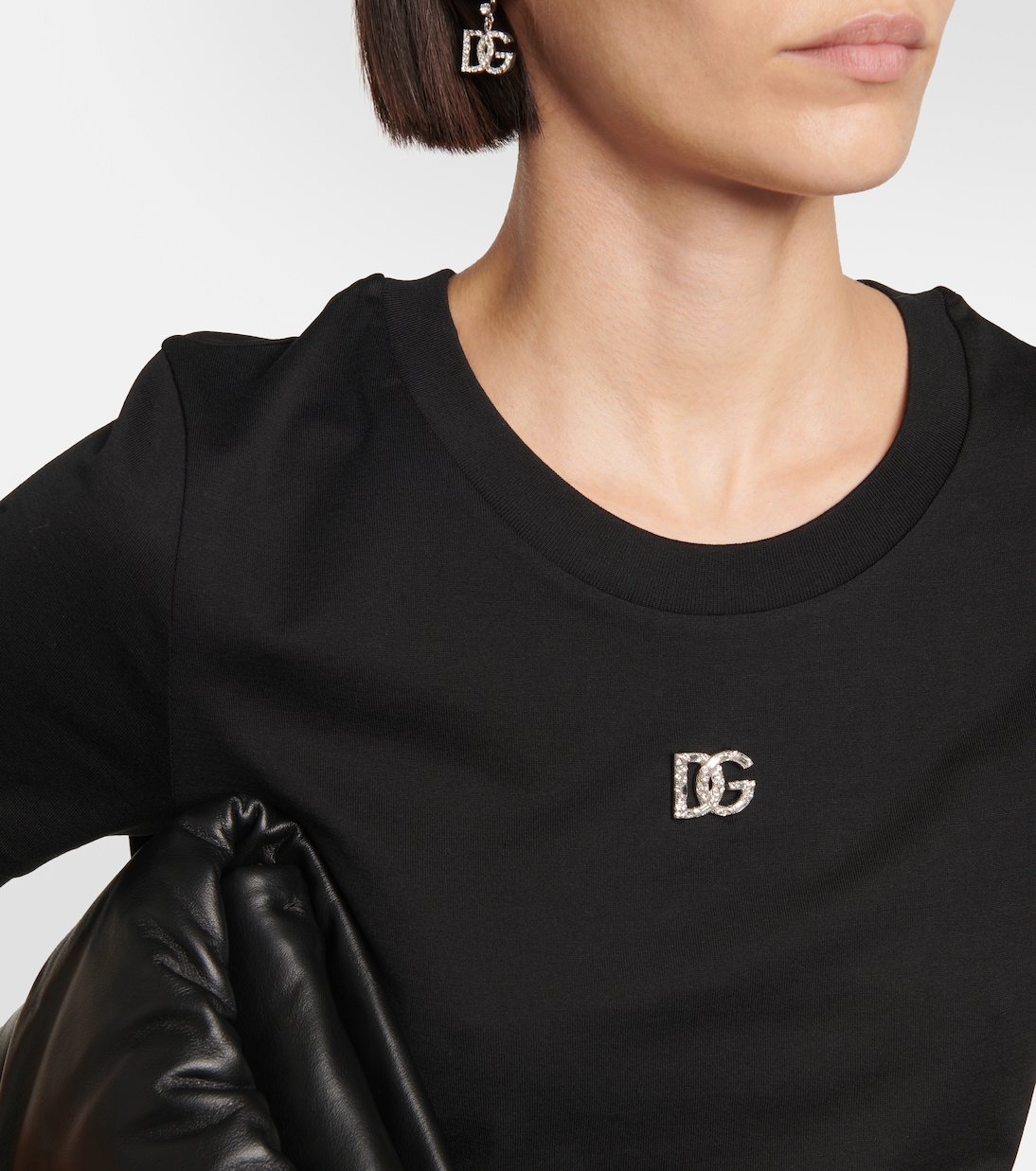 Camiseta en jersey de algodón adornada | Dolce&Gabbana