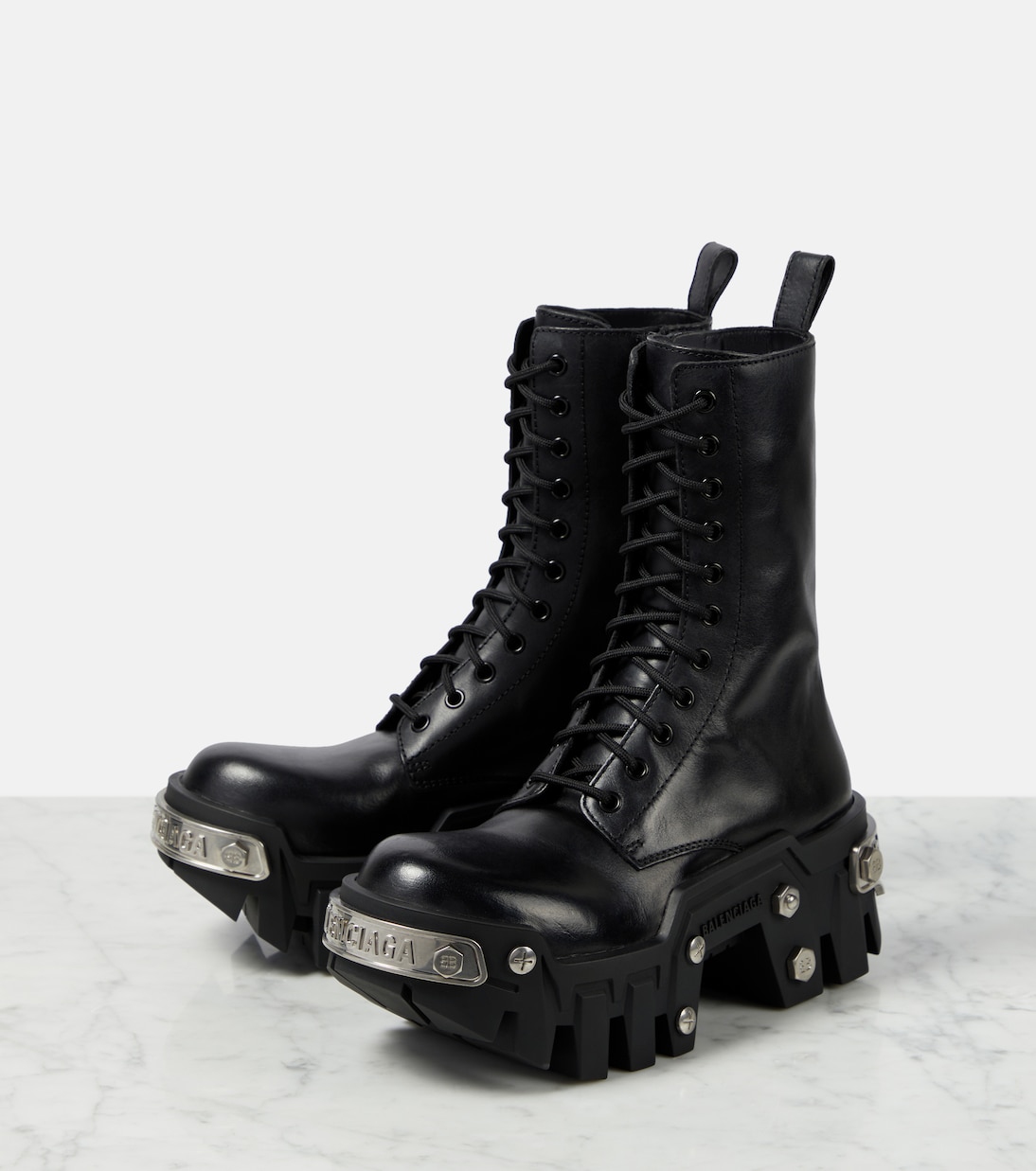 Ankle Boots Bulldozer aus Leder | Balenciaga