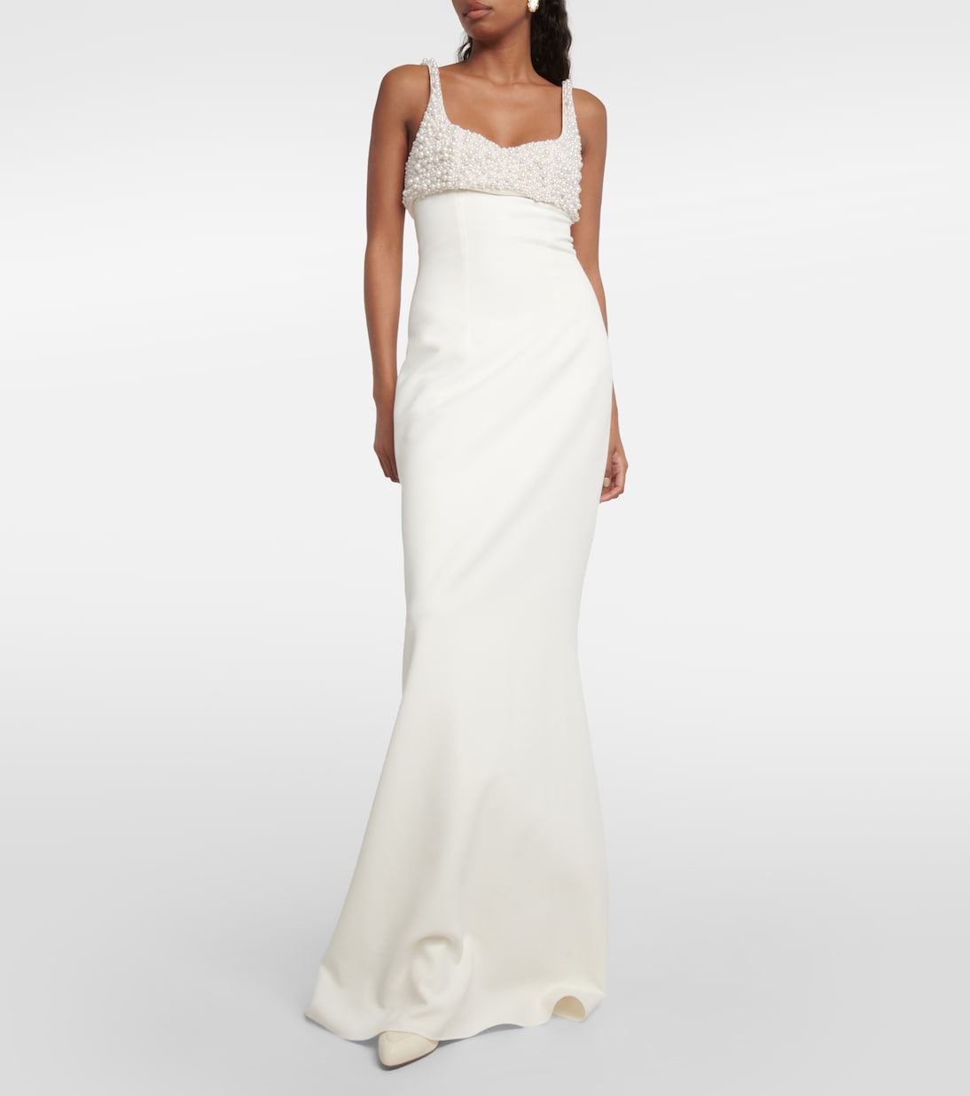 Bridal Beatriz embellished crepe gown | Safiyaa