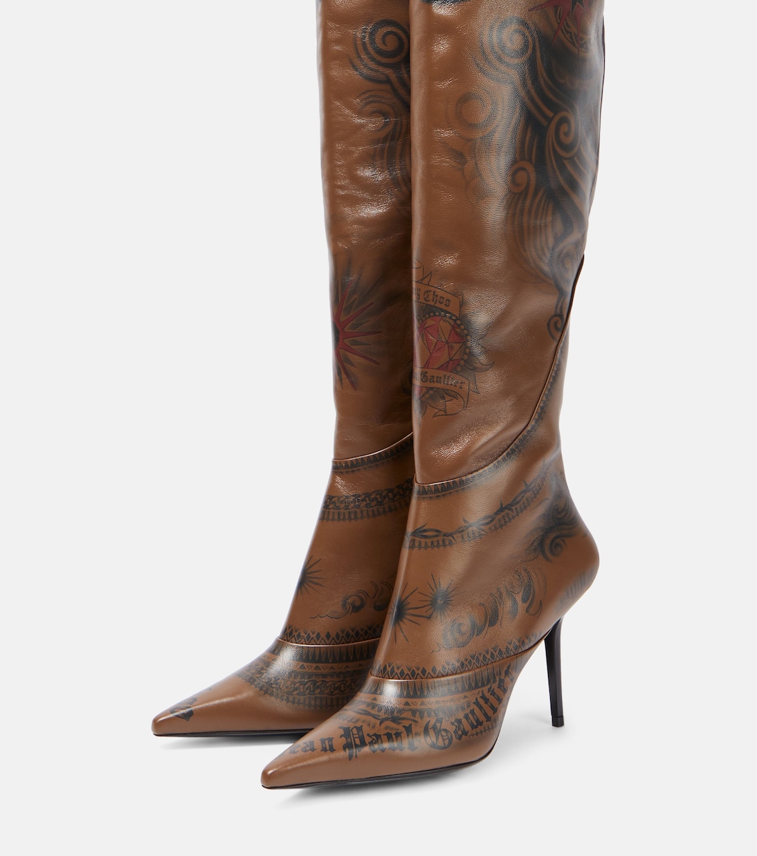 x Jean Paul Gaultier botas mosqueteras Tattoo de piel | Jimmy Choo