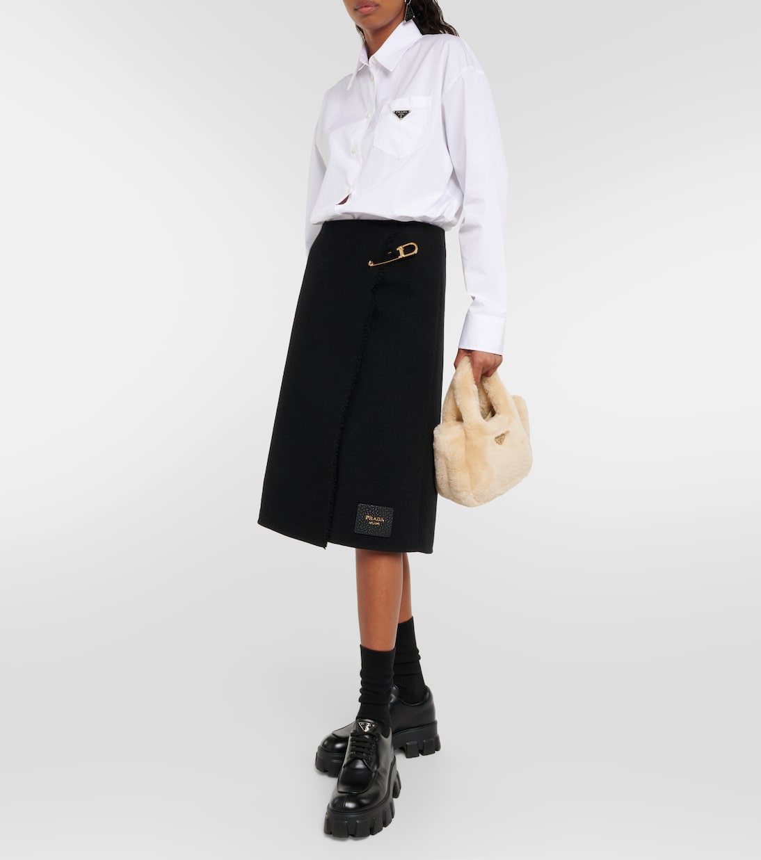 Sac Mini en shearling | Prada