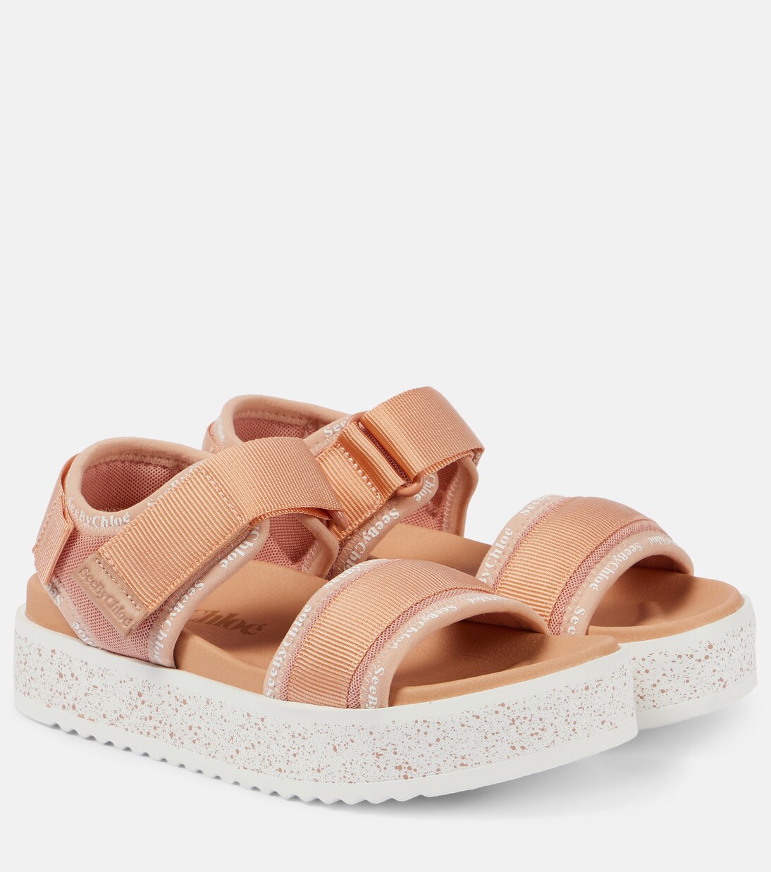 Pipper mesh platform sandals in pink See By Chloe Mytheresa