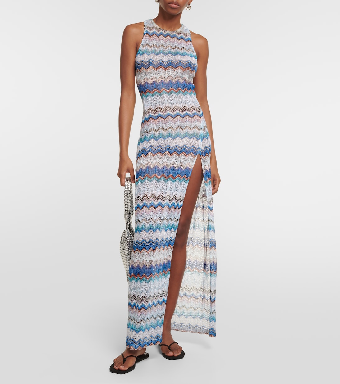 Zig Zag lamé maxi dress | Missoni Mare