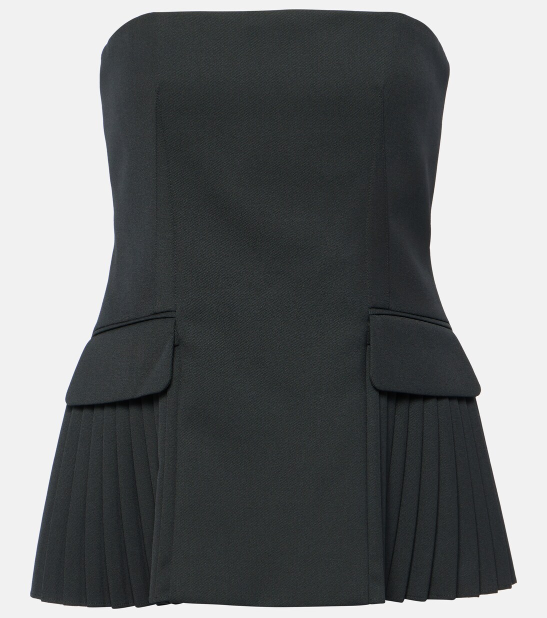 Vita off-shoulder wool-blend bustier top | Simkhai