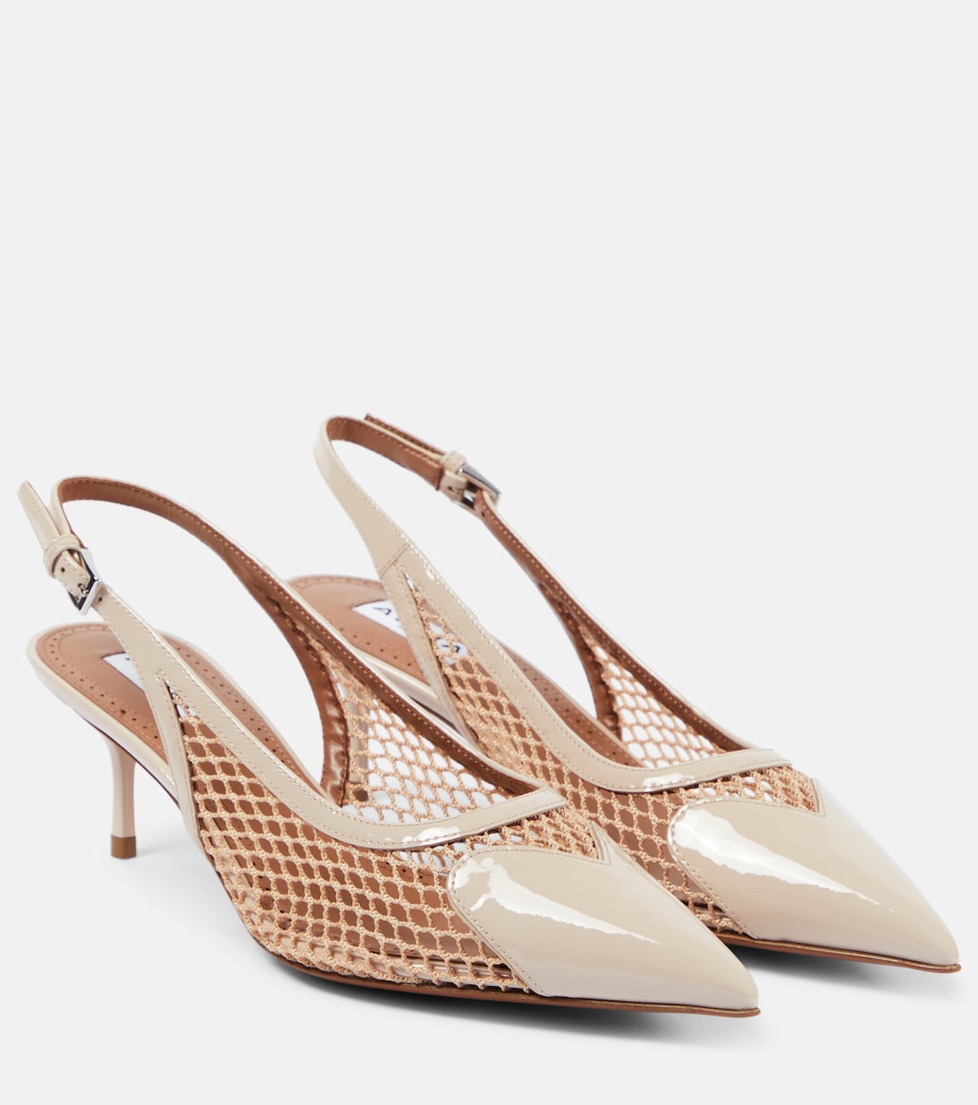 Escarpins Le Cœur en cuir et résille | Alaïa