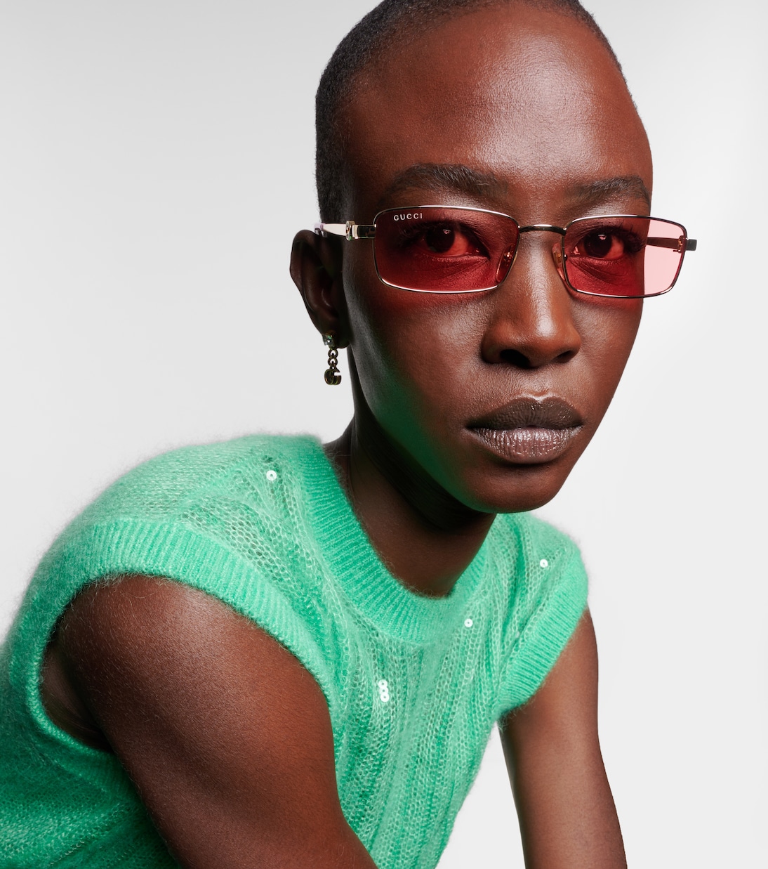 Gafas de sol rectangulares con GG | Gucci