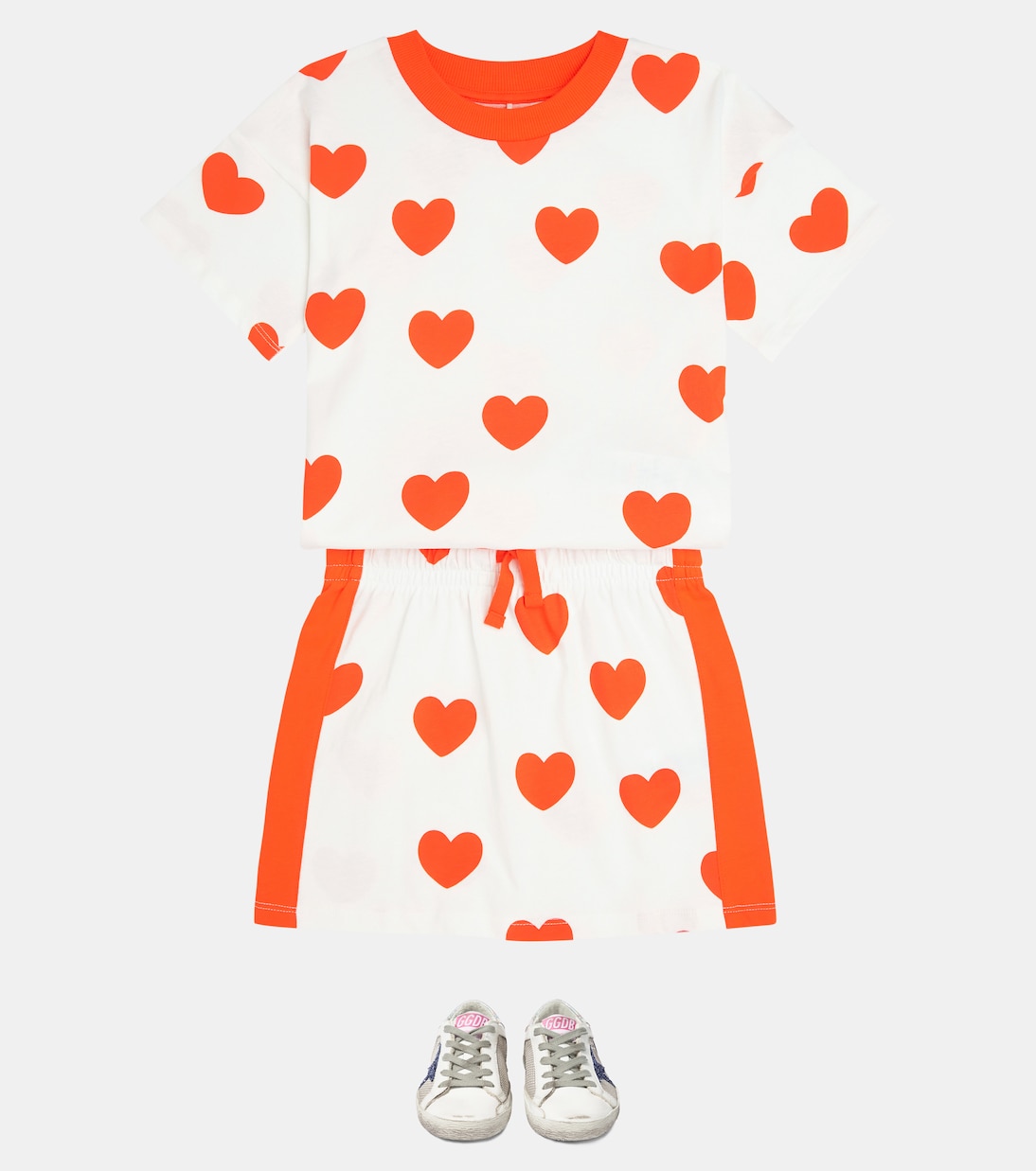 Falda Hearts de algodón | Mini Rodini