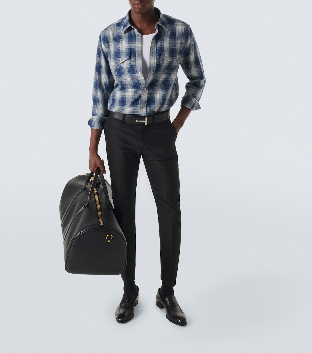 Camicia Western in cotone a quadri | Tom Ford