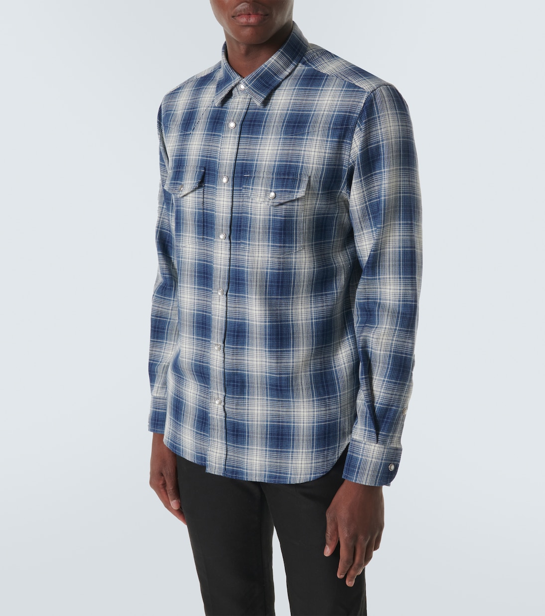 Camicia Western in cotone a quadri | Tom Ford
