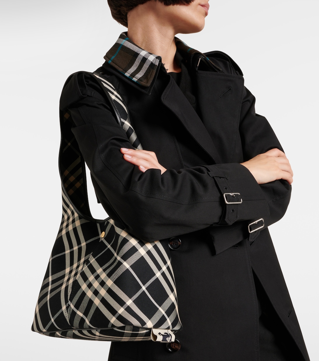 Tote Check Small aus Canvas | Burberry