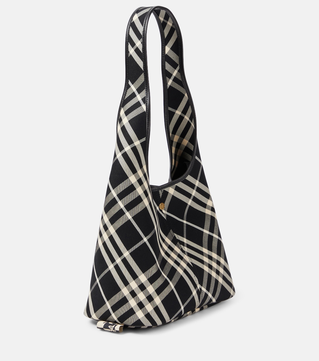 Check Small canvas tote bag in black Burberry Mytheresa