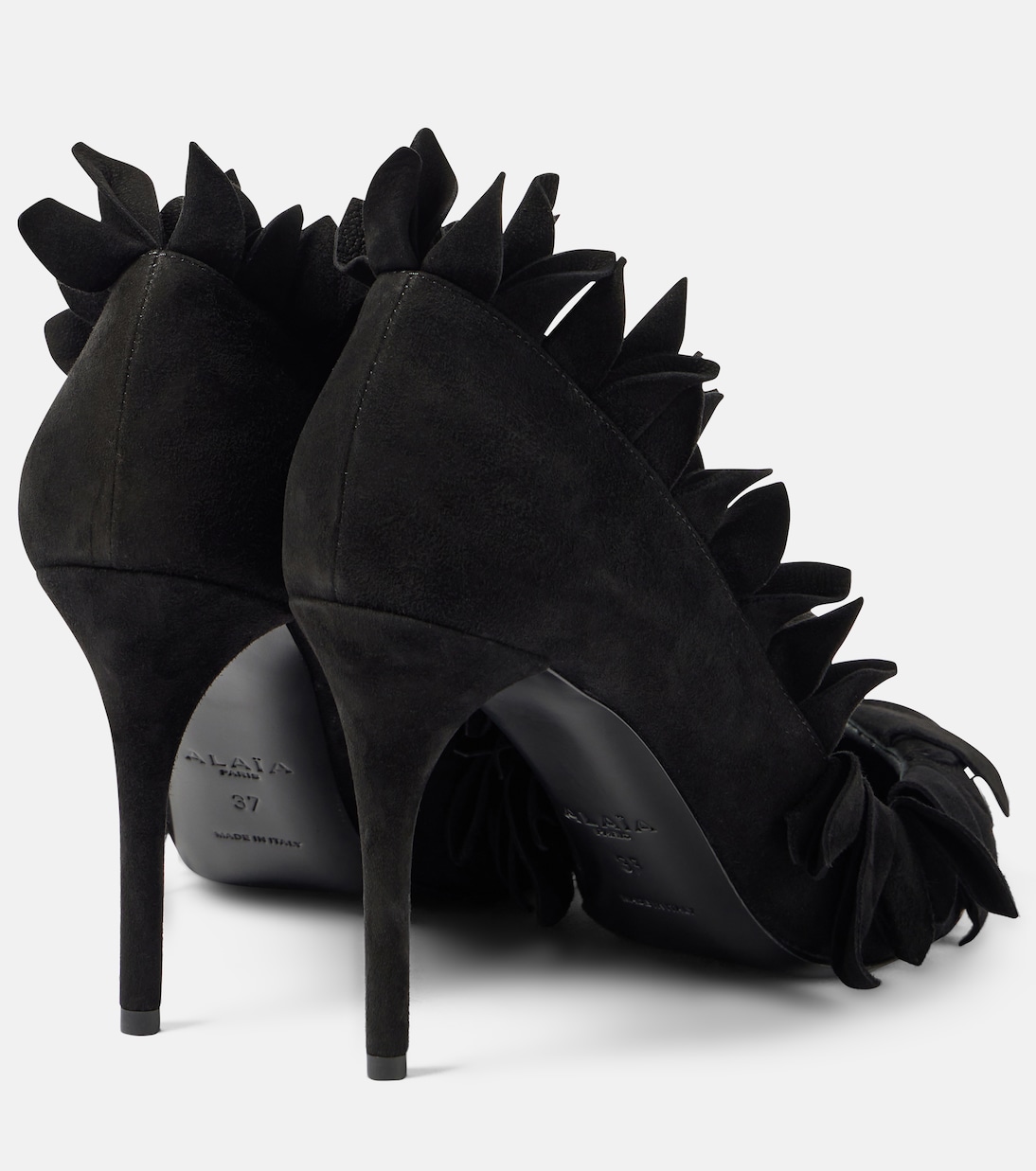 Petal ruffled suede pumps | Alaïa