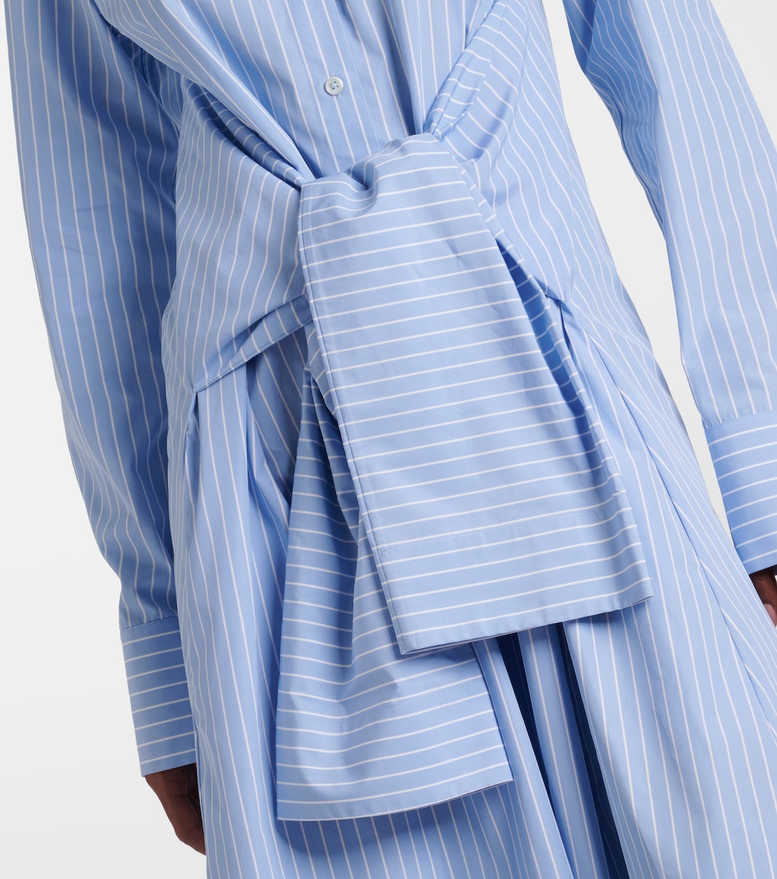 Abito chemisier in cotone a righe | Jil Sander