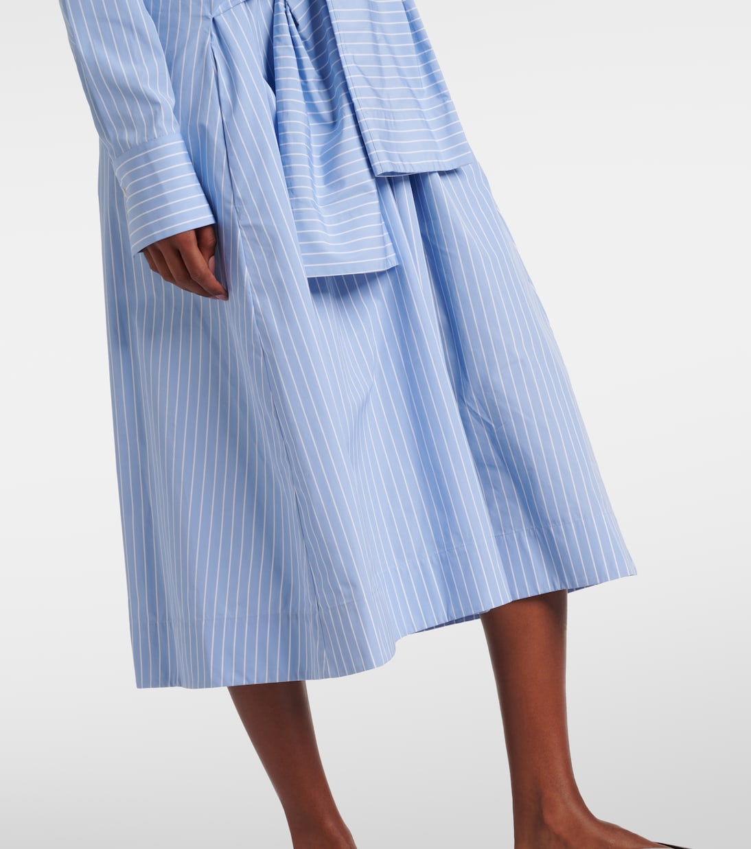 Abito chemisier in cotone a righe | Jil Sander