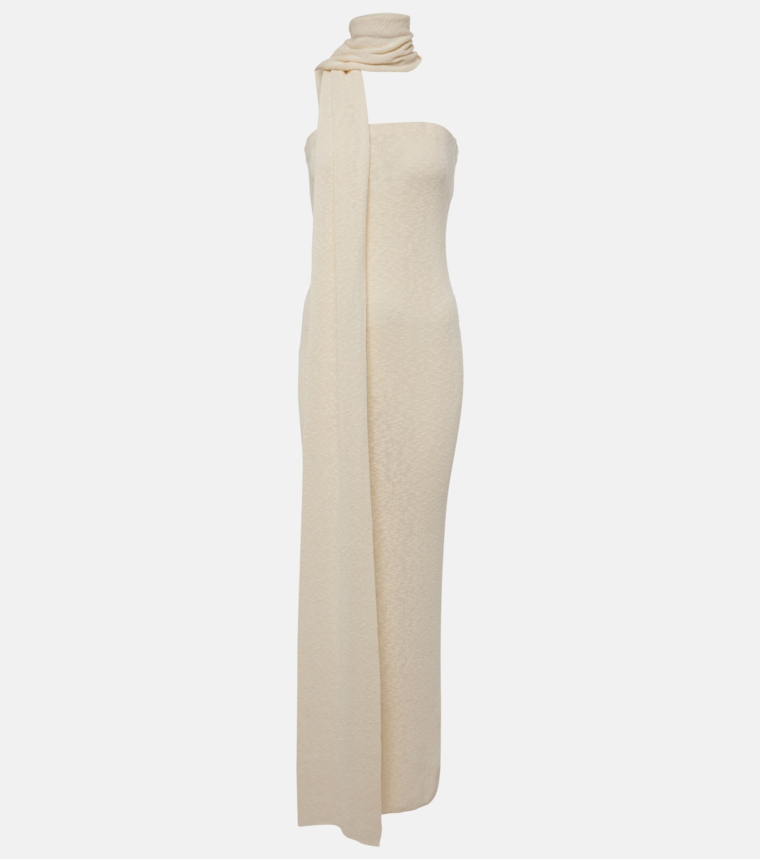 Scarf-detail linen and cotton maxi dress | Magda Butrym