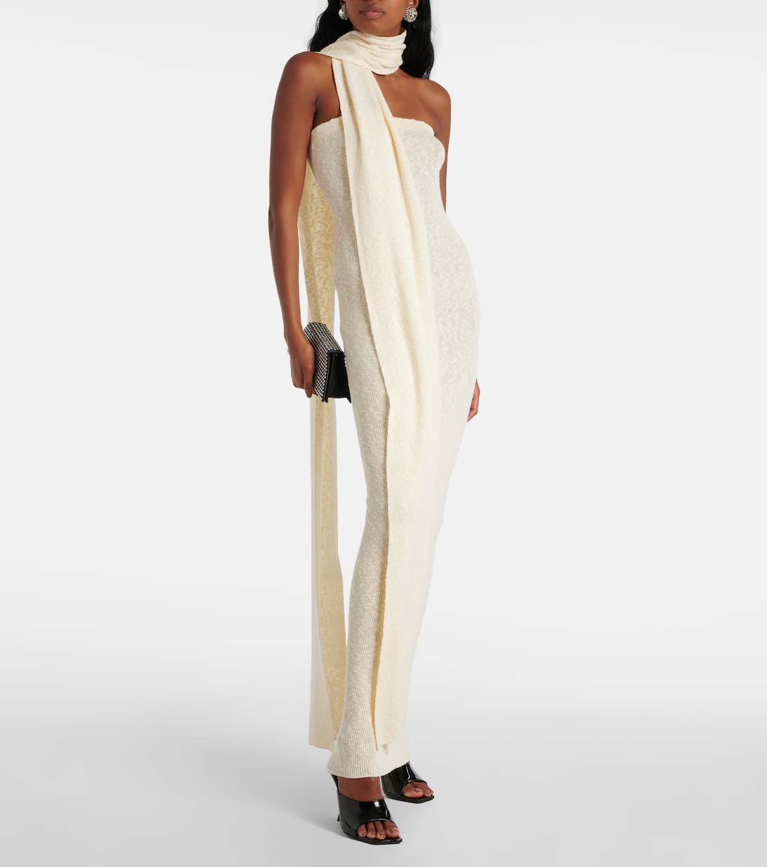 Scarf-detail linen and cotton maxi dress | Magda Butrym