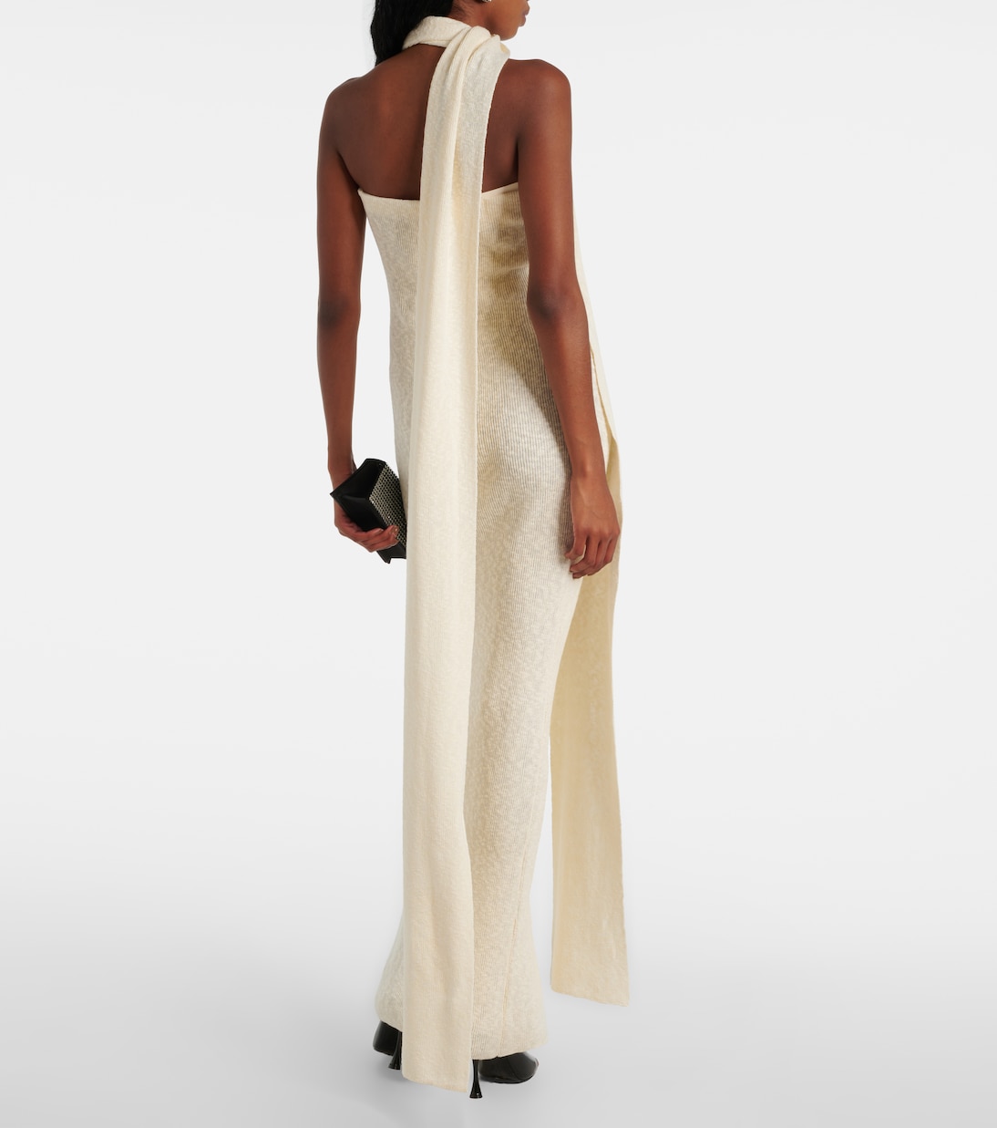 Scarf-detail linen and cotton maxi dress | Magda Butrym