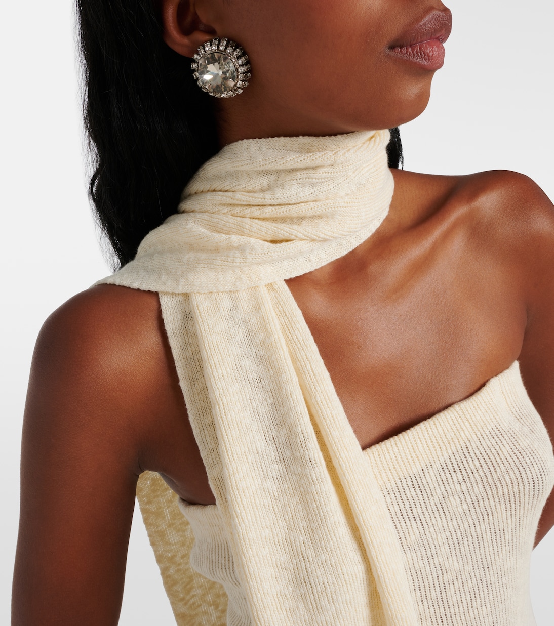 Scarf-detail linen and cotton maxi dress | Magda Butrym