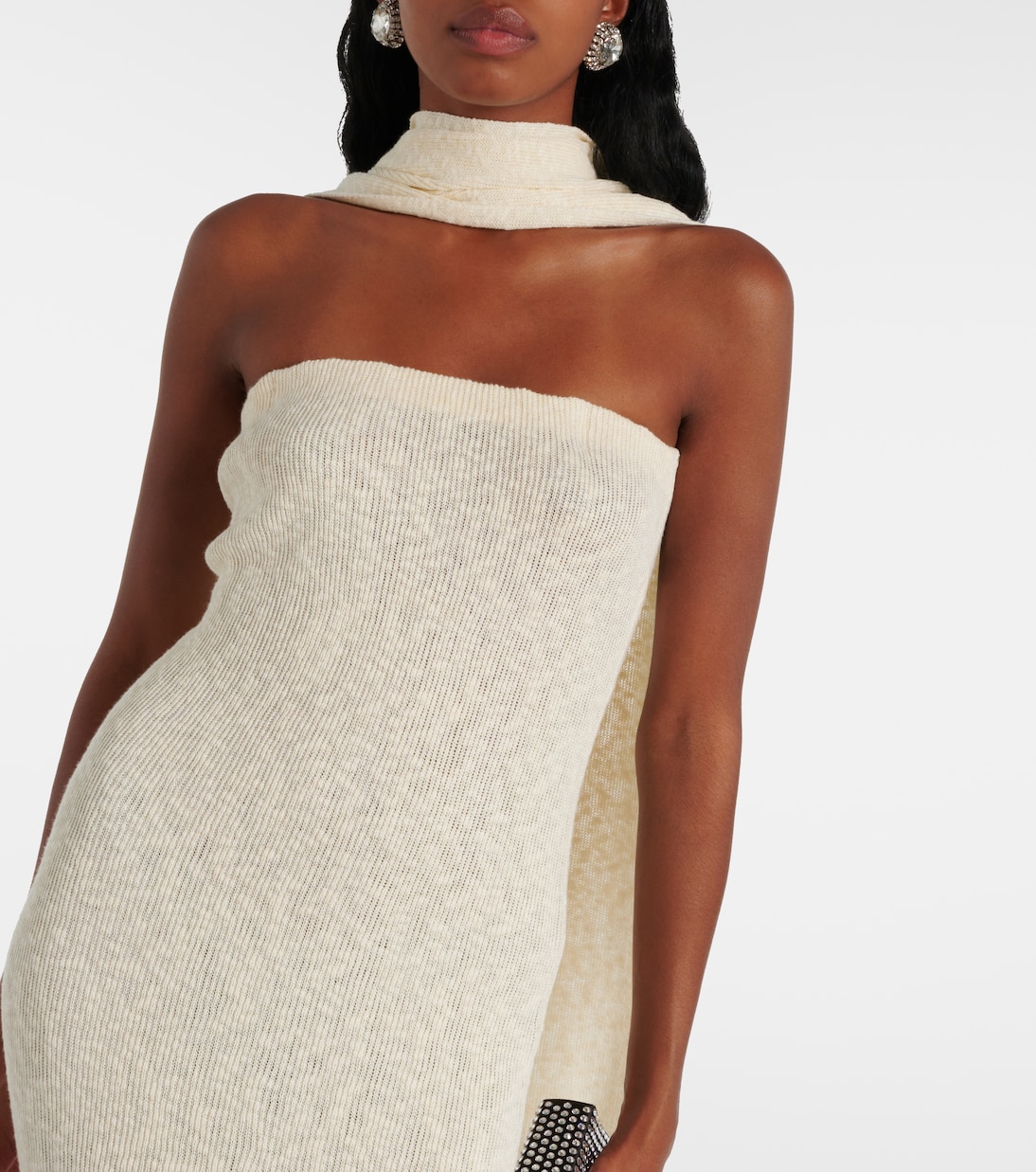 Scarf-detail linen and cotton maxi dress | Magda Butrym