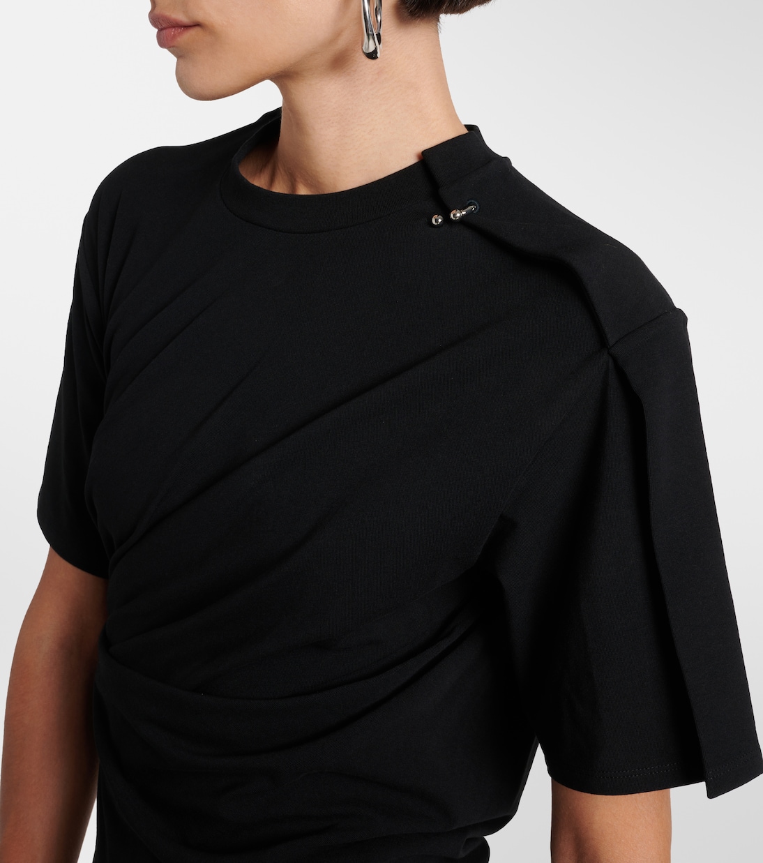 Abito corto in jersey di misto cotone | Mugler