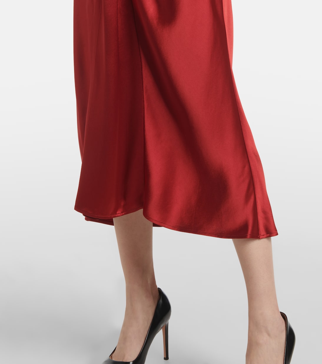 Wayfaring ruched ponte and satin gown | Staud