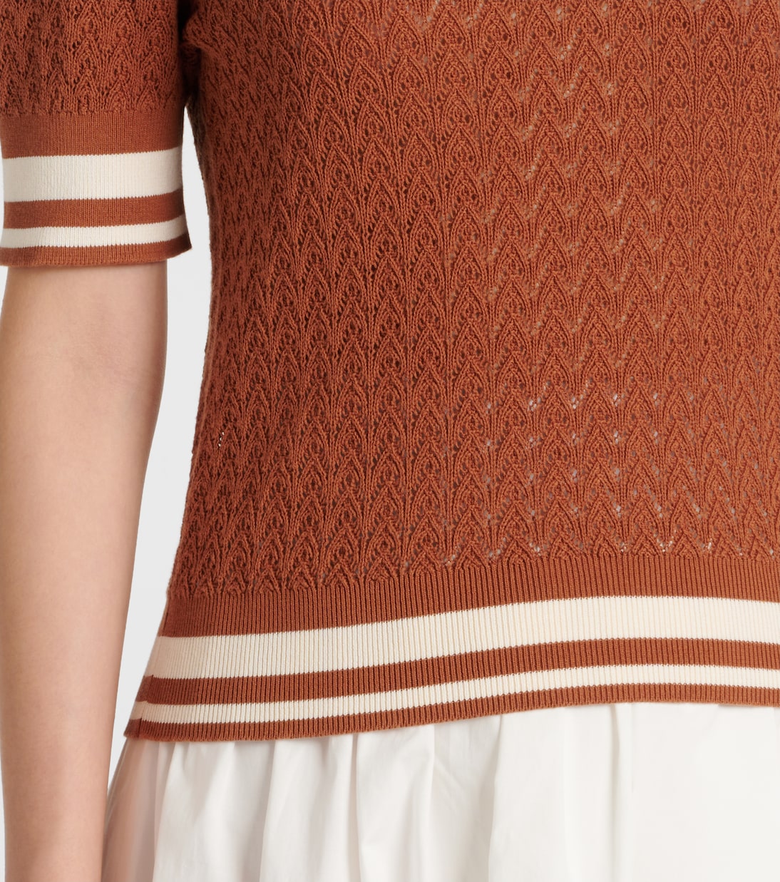 Polohemd aus Pointelle-Strick | Tory Burch