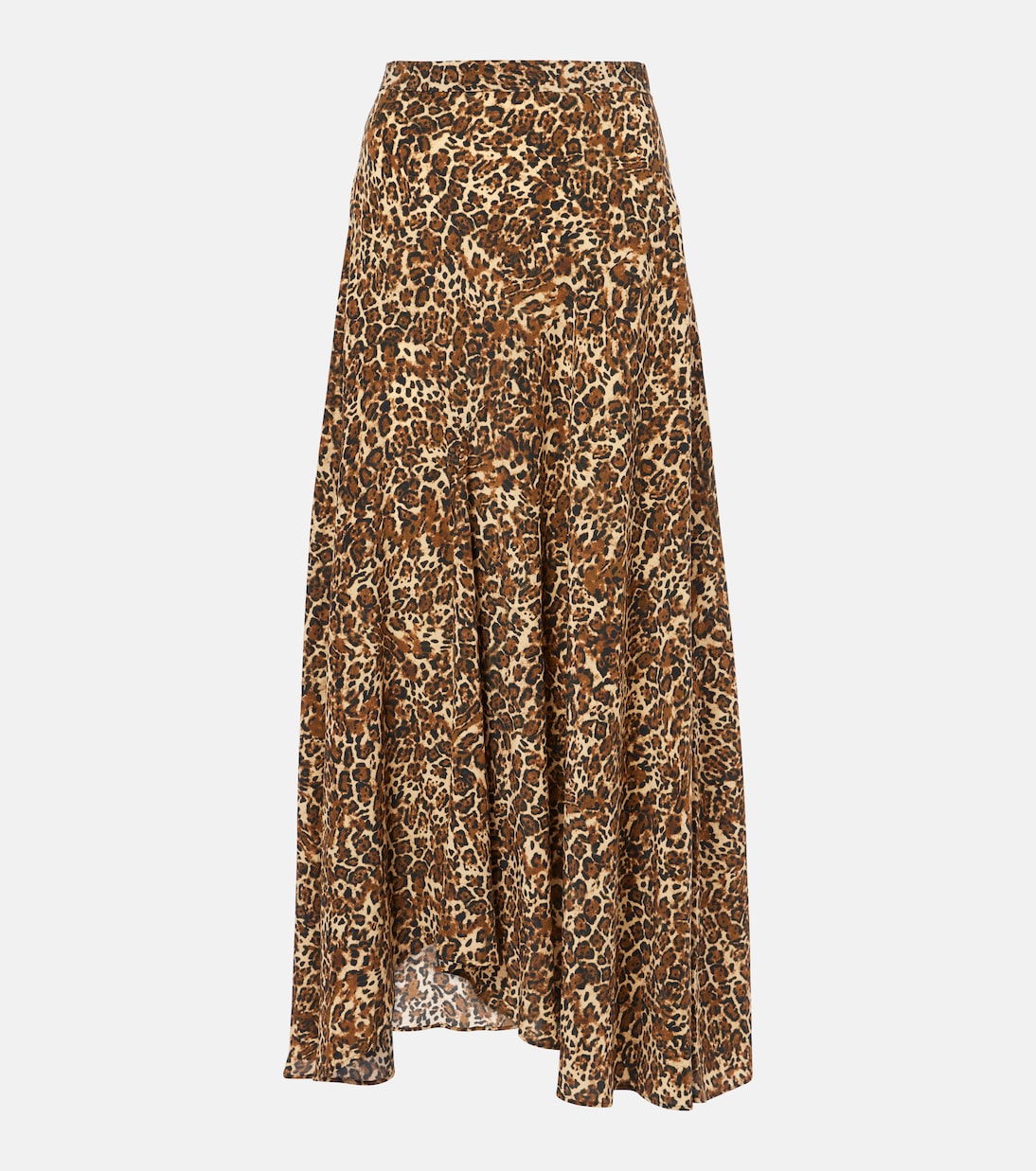 Sakura leopard print silk blend midi skirt in brown Isabel Marant Mytheresa