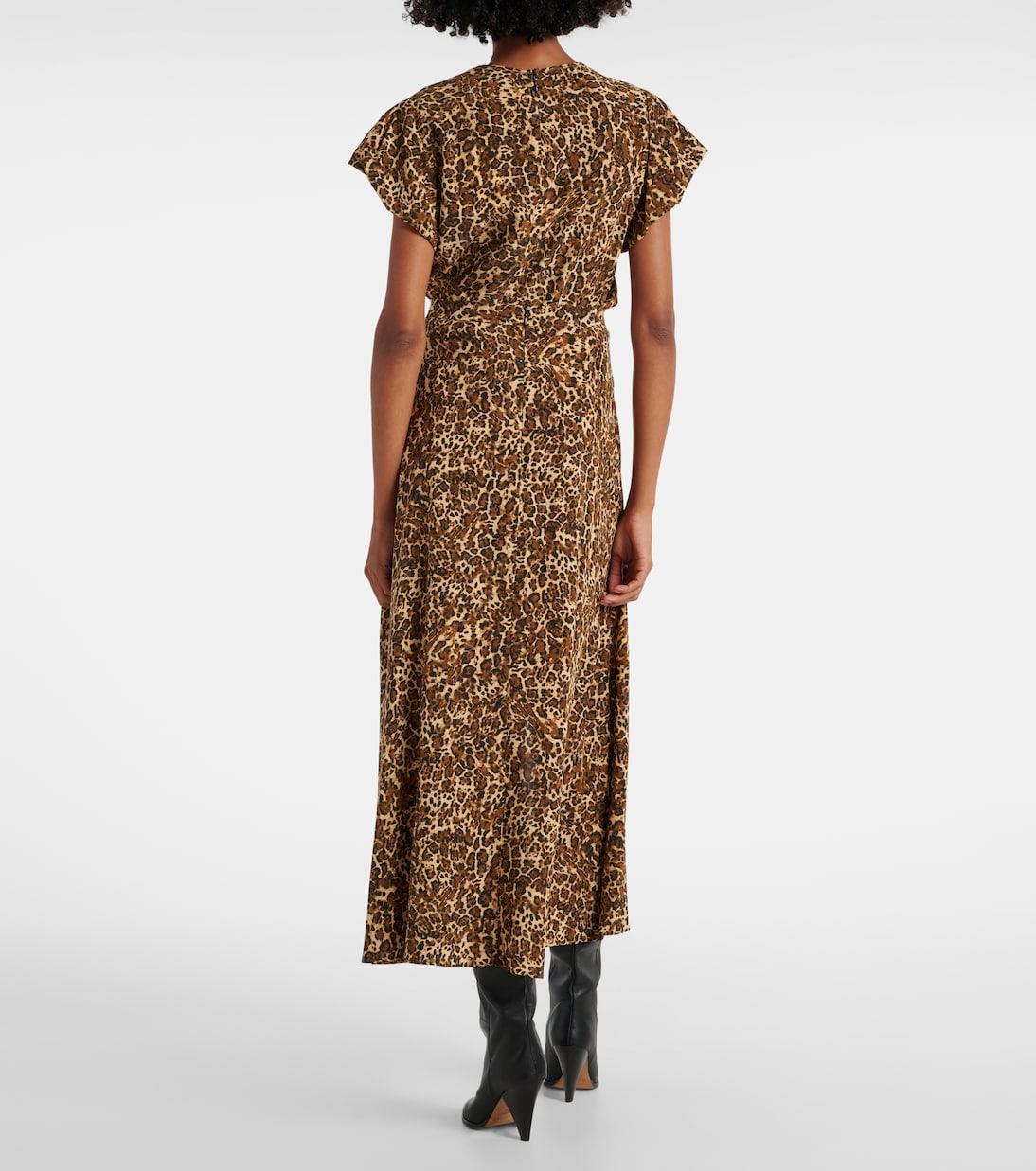 Sakura leopard-print silk-blend midi skirt | Isabel Marant