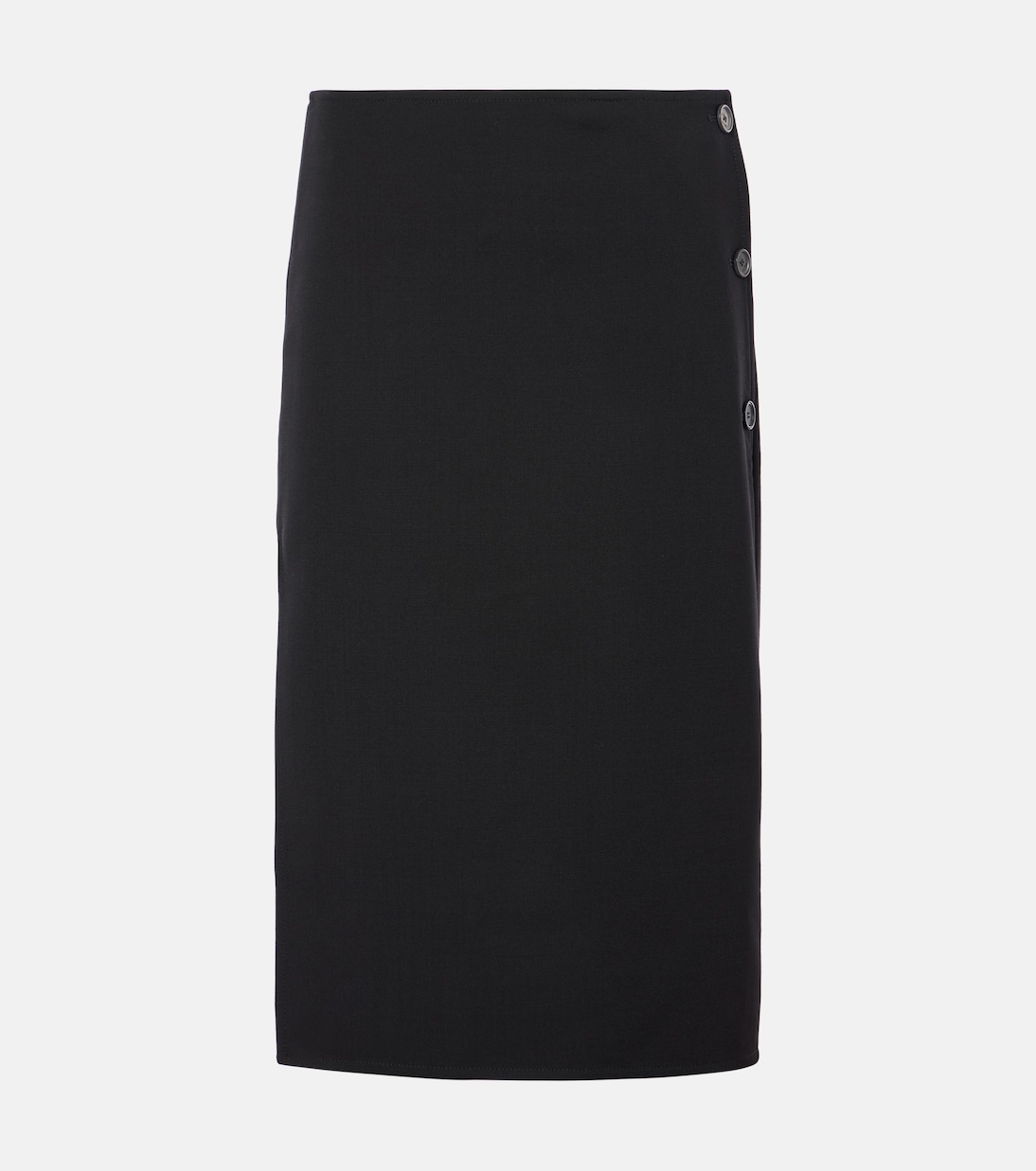 Jupe midi en laine mélangée | Courrèges