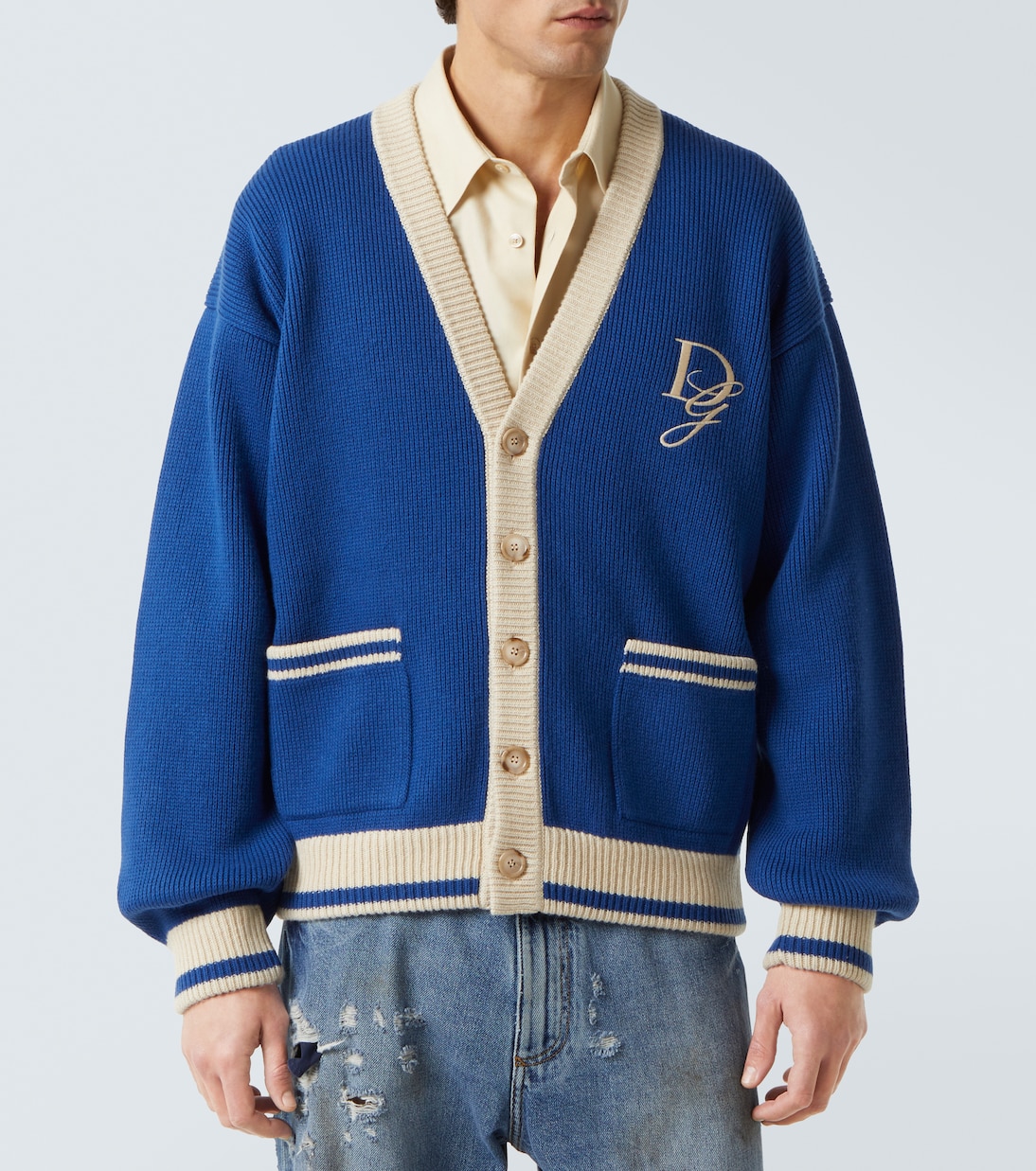 Embroidered virgin wool cardigan | Dolce&Gabbana