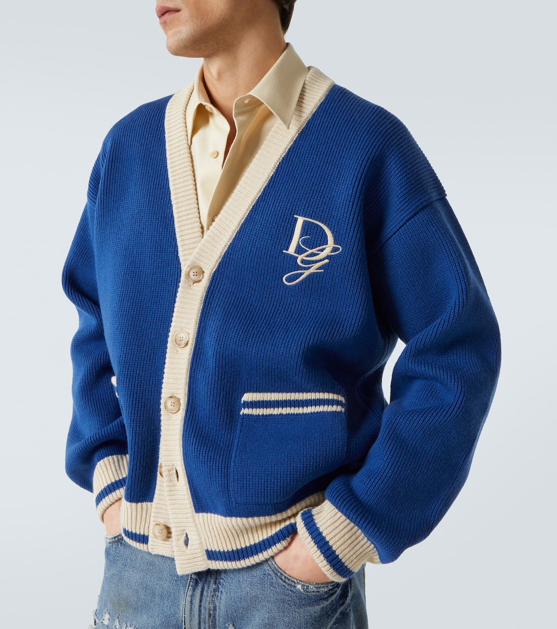 Embroidered virgin wool cardigan | Dolce&Gabbana