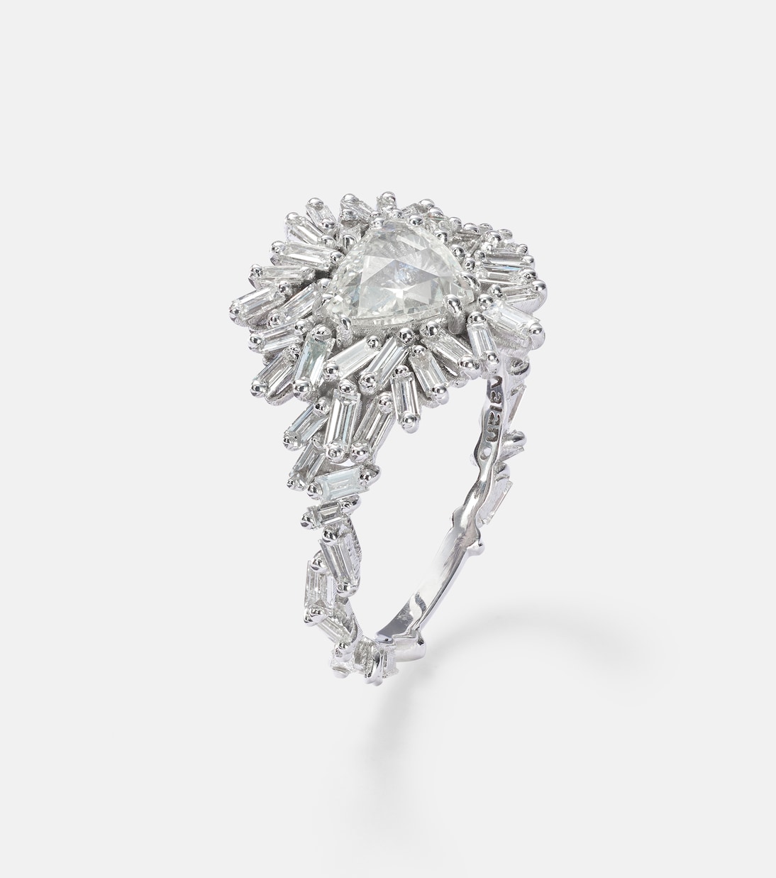 Bague Ooak en or blanc 18 ct et diamants | Suzanne Kalan