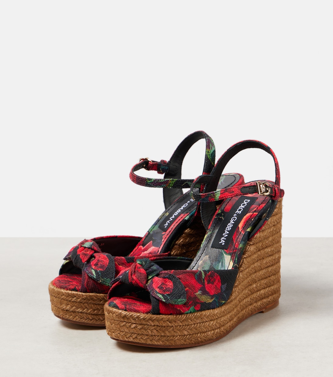Espadrilles compensées à fleurs | Dolce&Gabbana