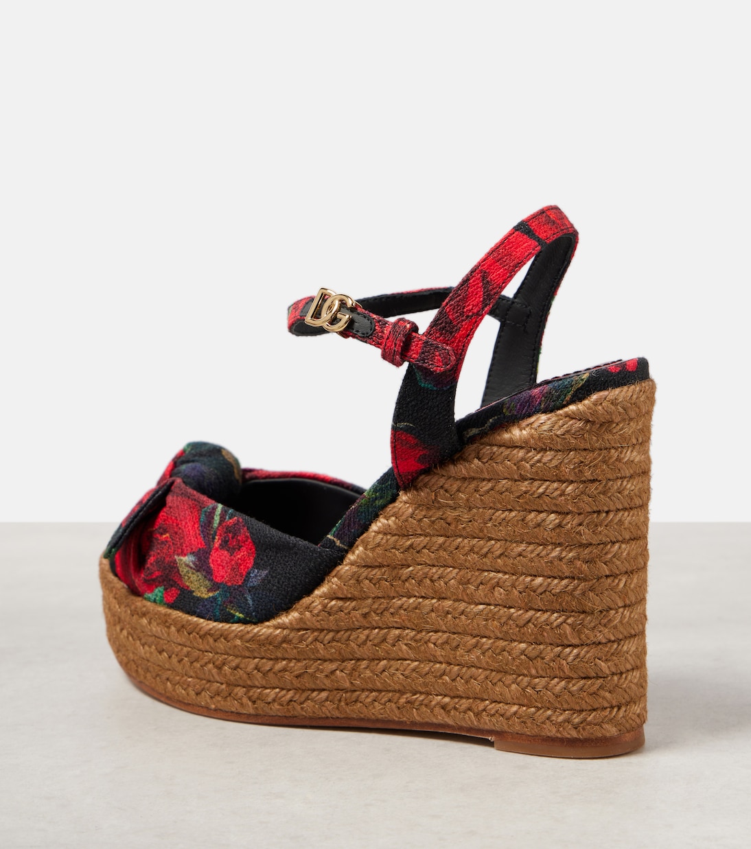 Espadrilles compensées à fleurs | Dolce&Gabbana