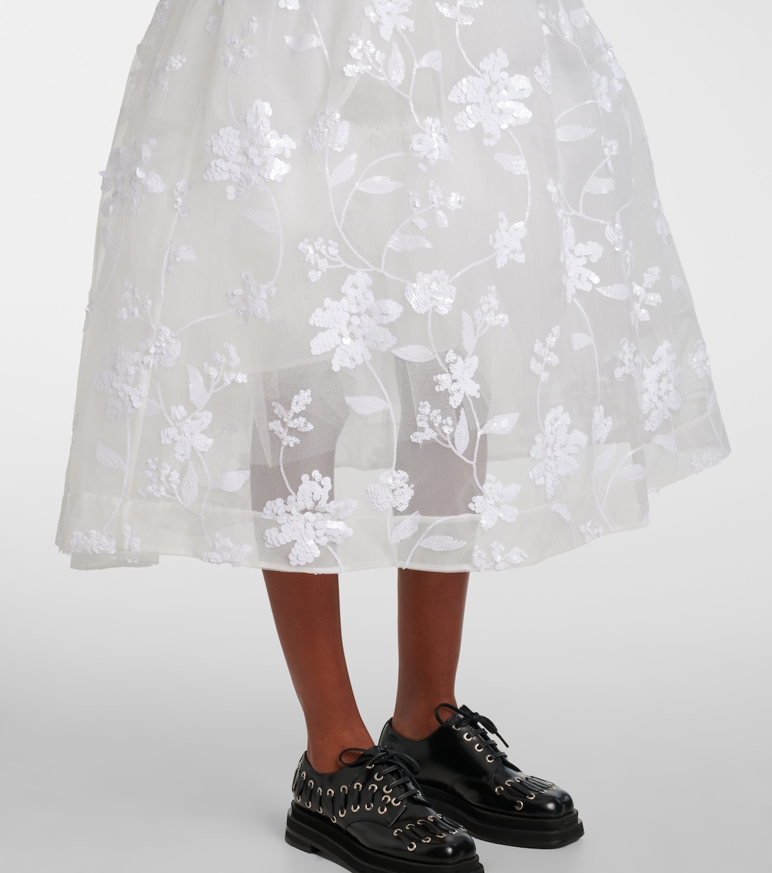 Midirock aus Tüll mit Pailletten | Simone Rocha