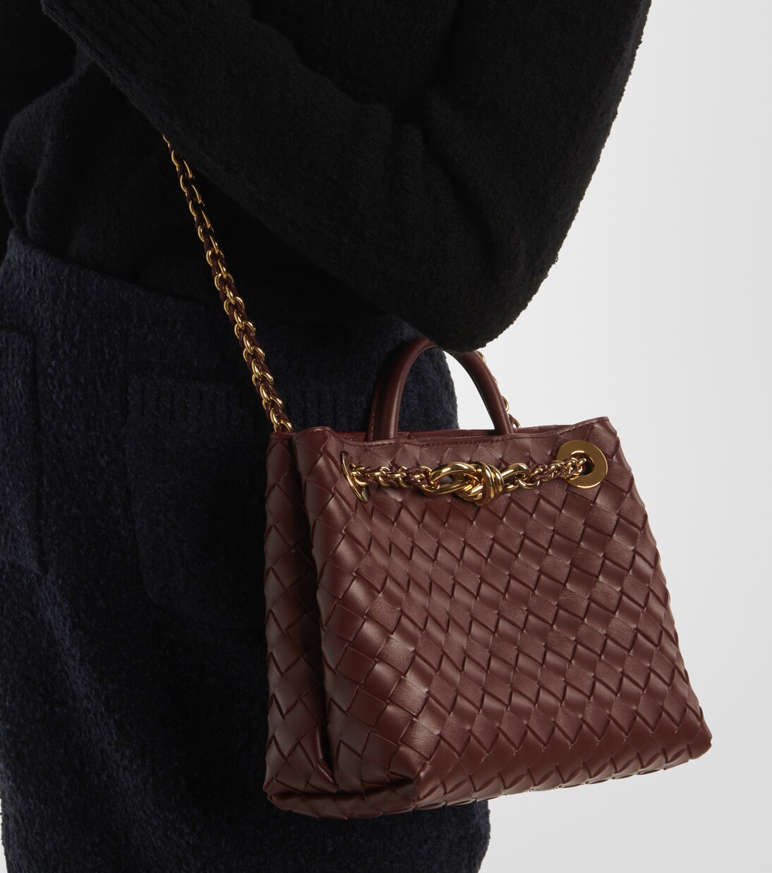 Borsa Andiamo Chain Knot Small in pelle   | Bottega Veneta