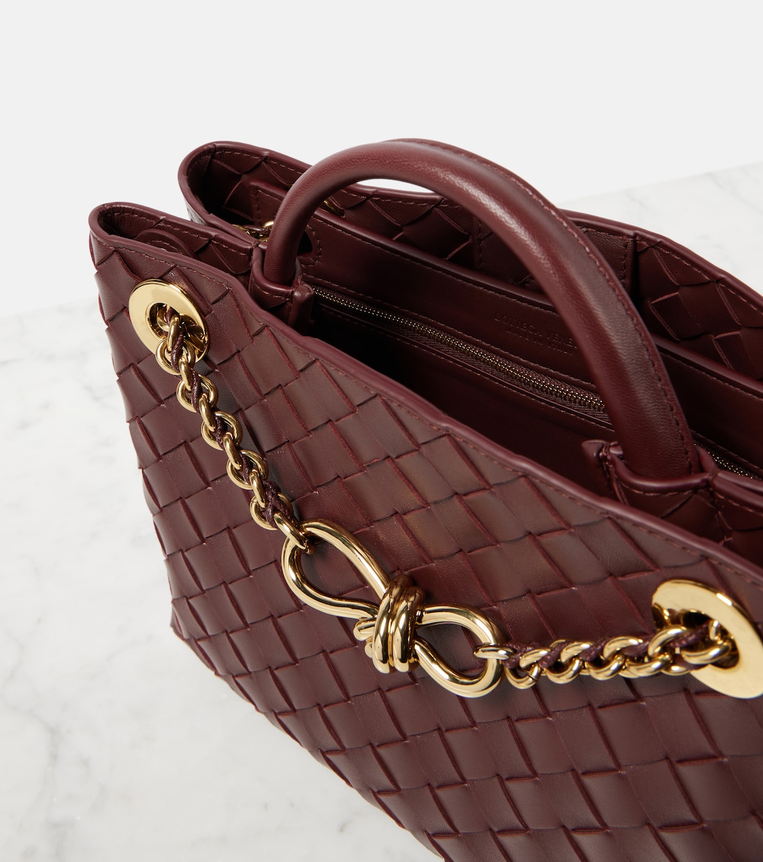 Borsa Andiamo Chain Knot Small in pelle   | Bottega Veneta