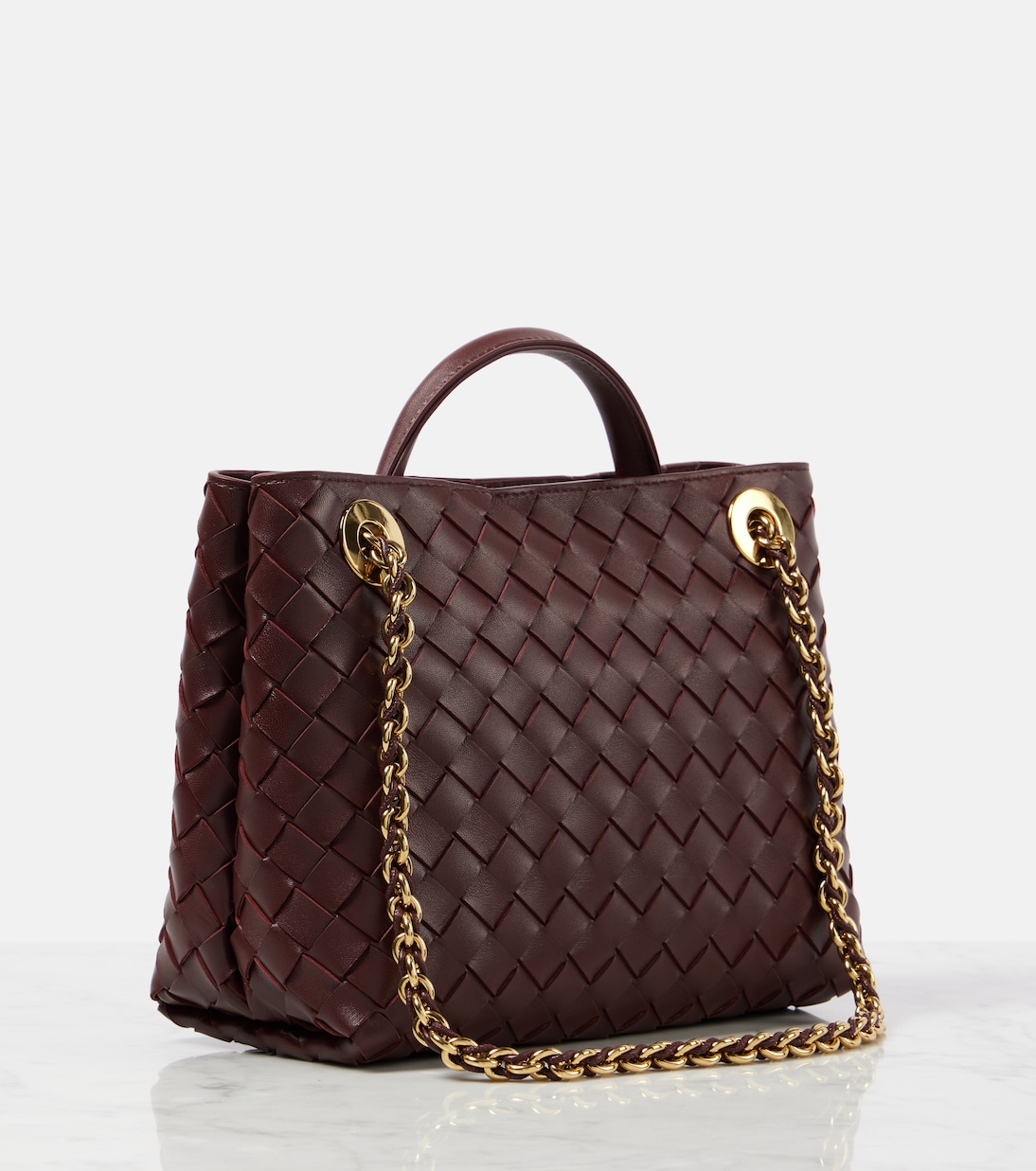 Borsa Andiamo Chain Knot Small in pelle   | Bottega Veneta