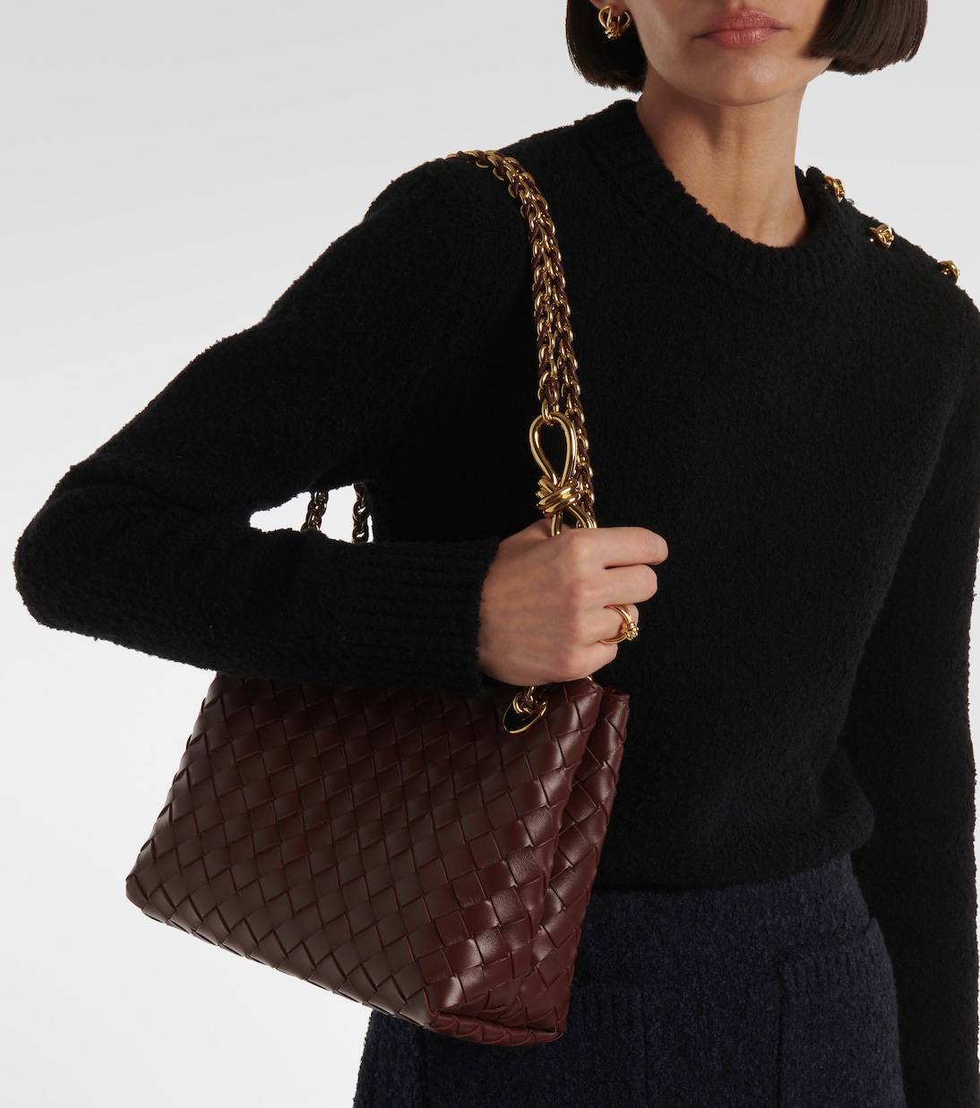 Borsa Andiamo Chain Knot Small in pelle   | Bottega Veneta