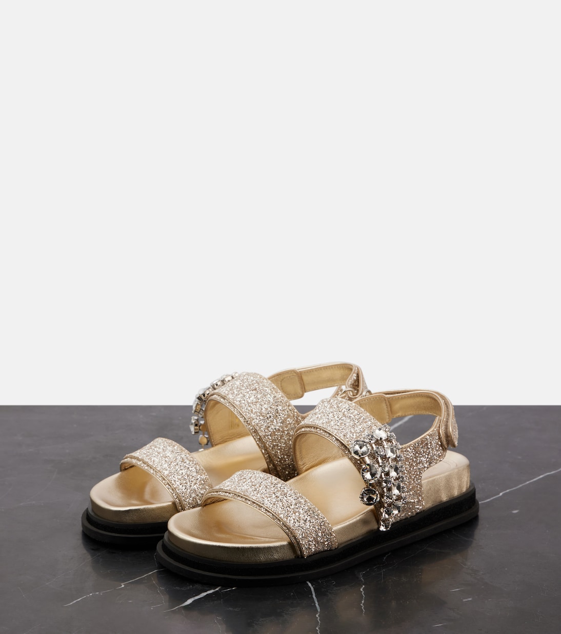 Scarpe con glitter JIMMY CHOO Verity, sandali glamour per giovani trendsetter