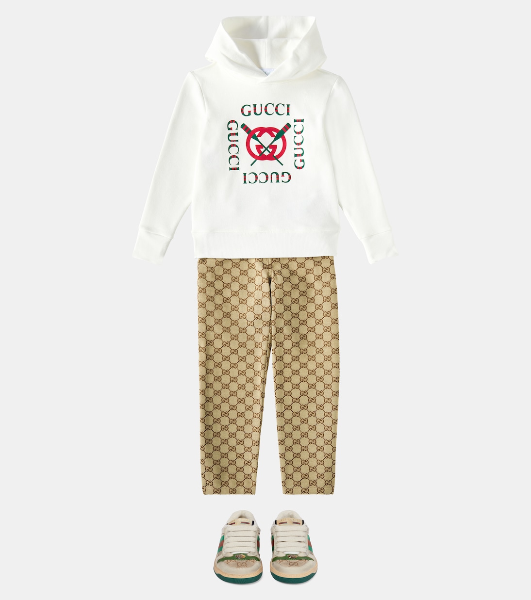 Felpa in cotone con logo e cappuccio | Gucci Kids
