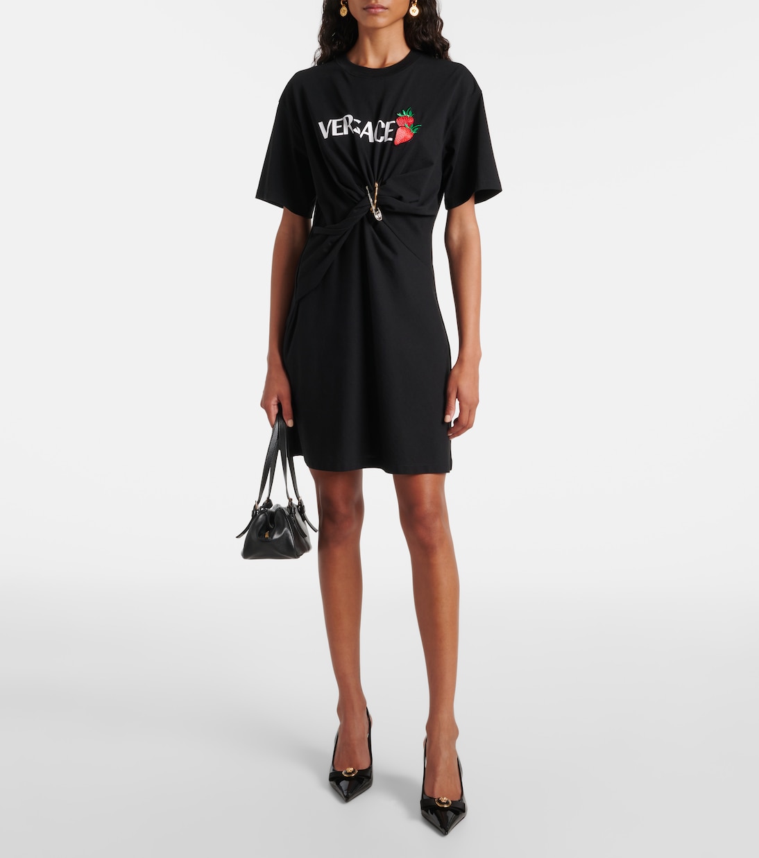 Robe en coton à logo | Versace
