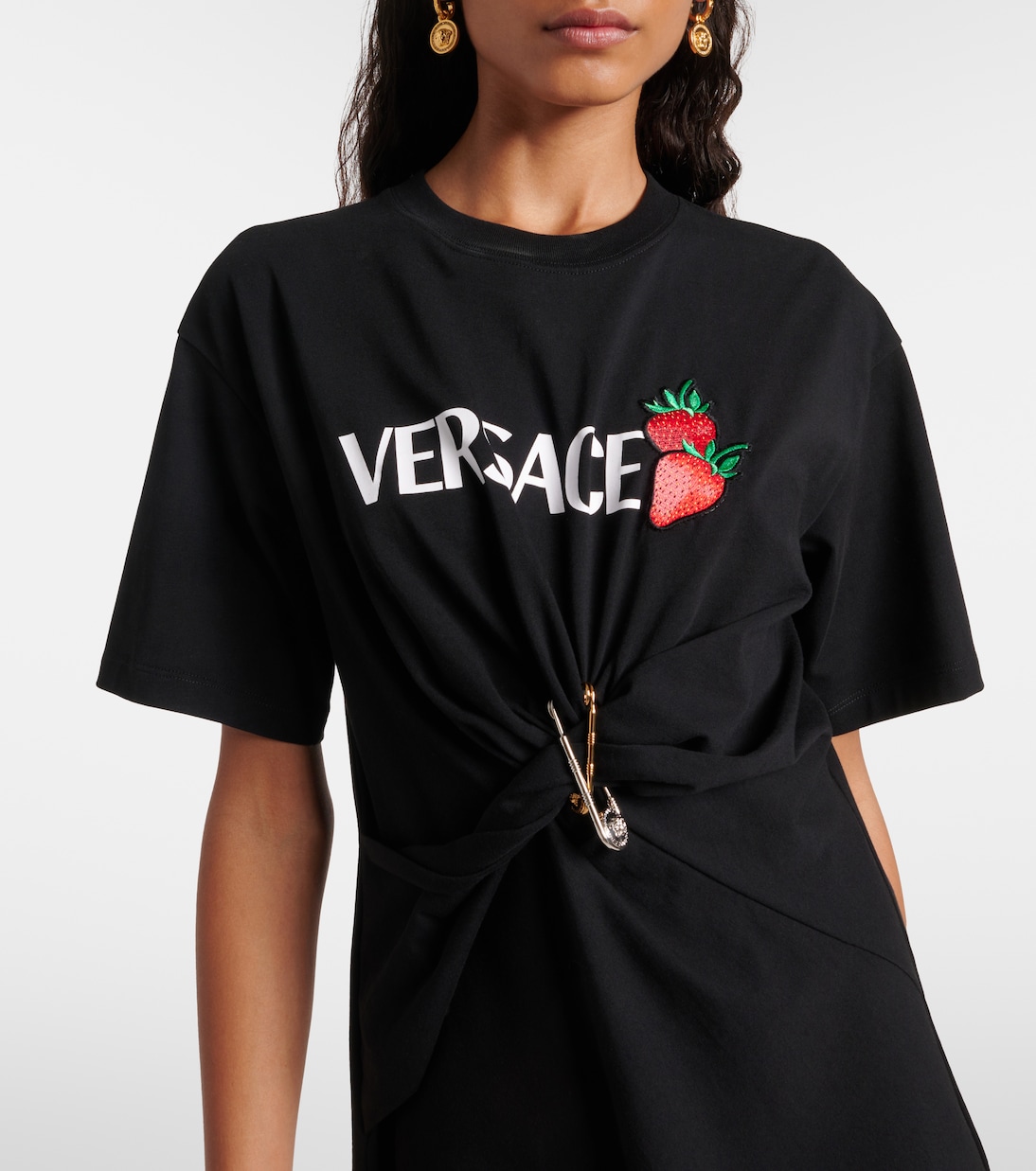 Robe en coton à logo | Versace