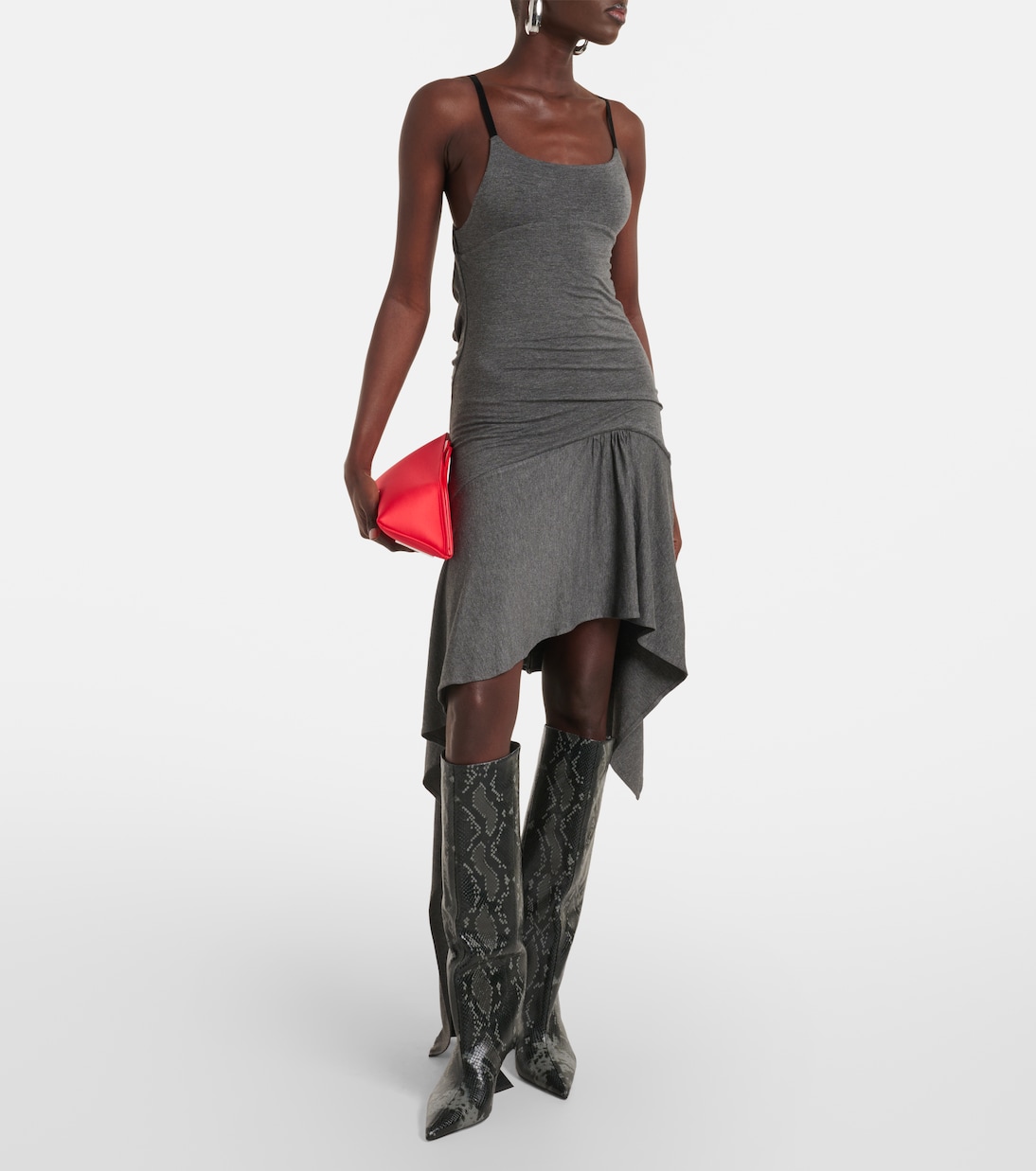 Asymmetric jersey minidress | The Attico